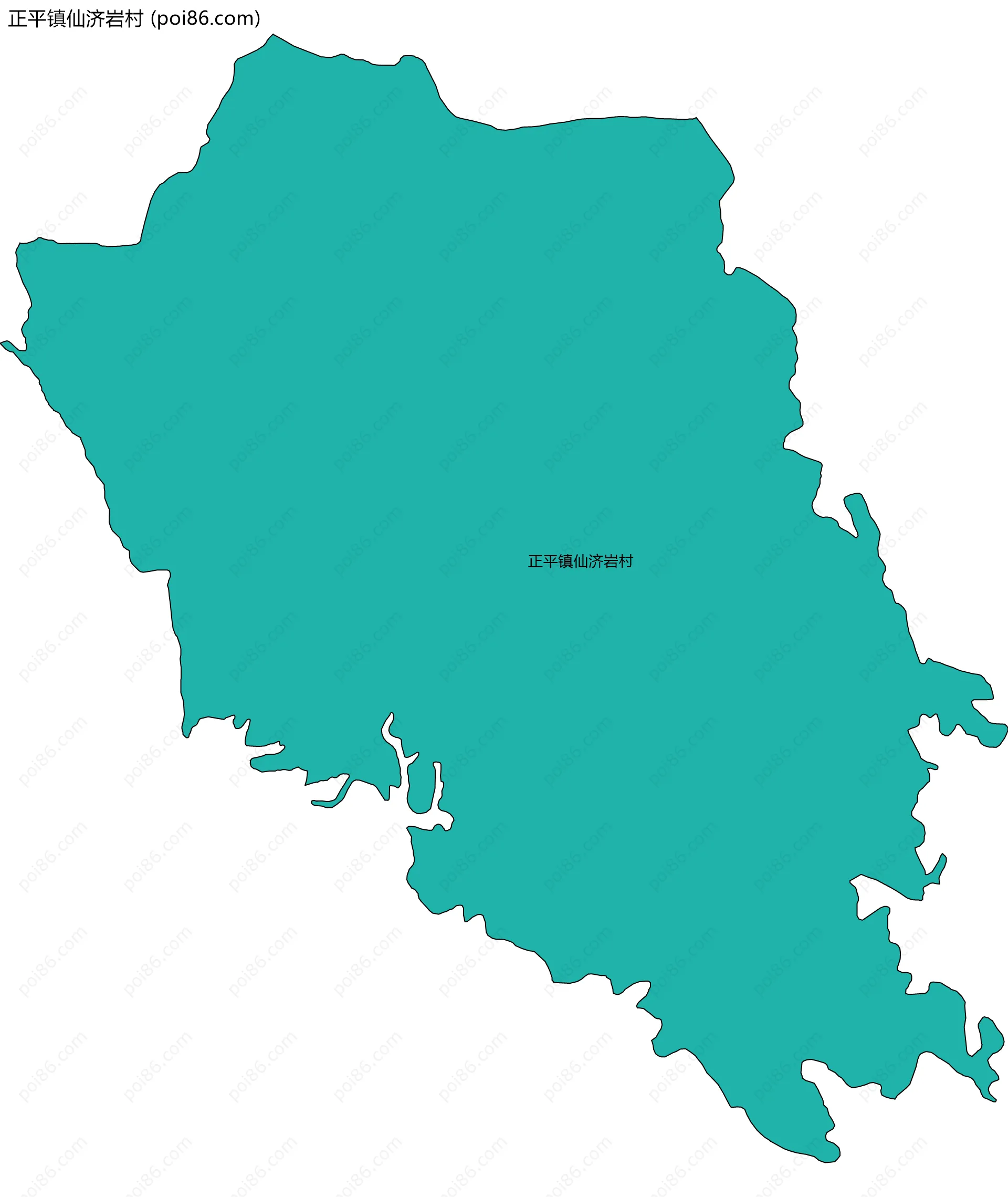正平镇仙济岩村边界地图