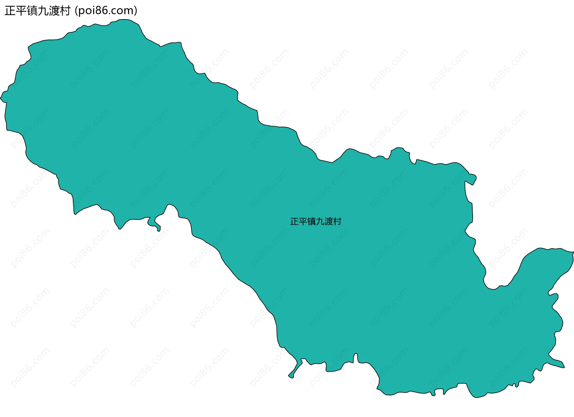 正平镇九渡村边界地图