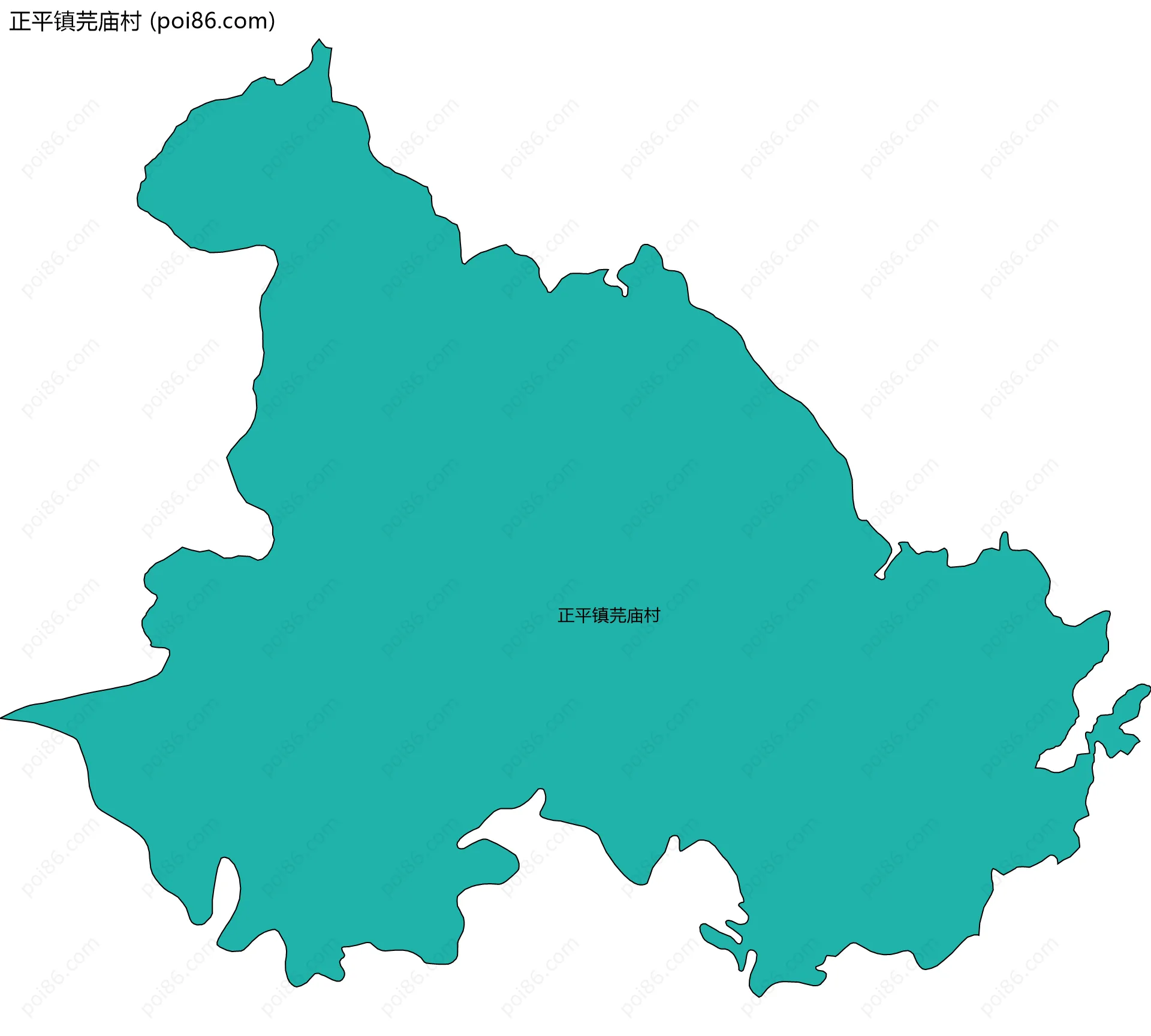正平镇芫庙村边界地图