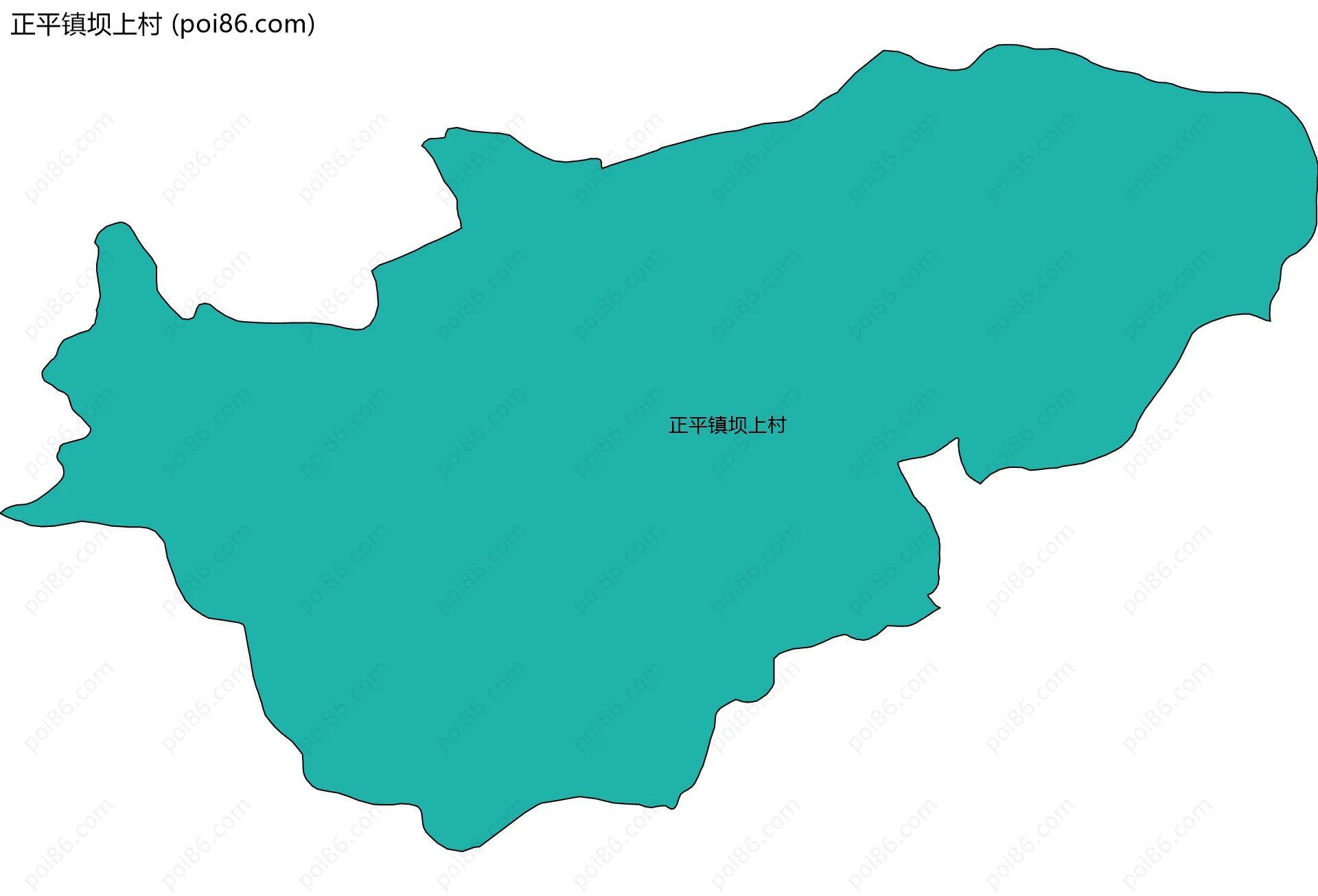 正平镇坝上村边界地图