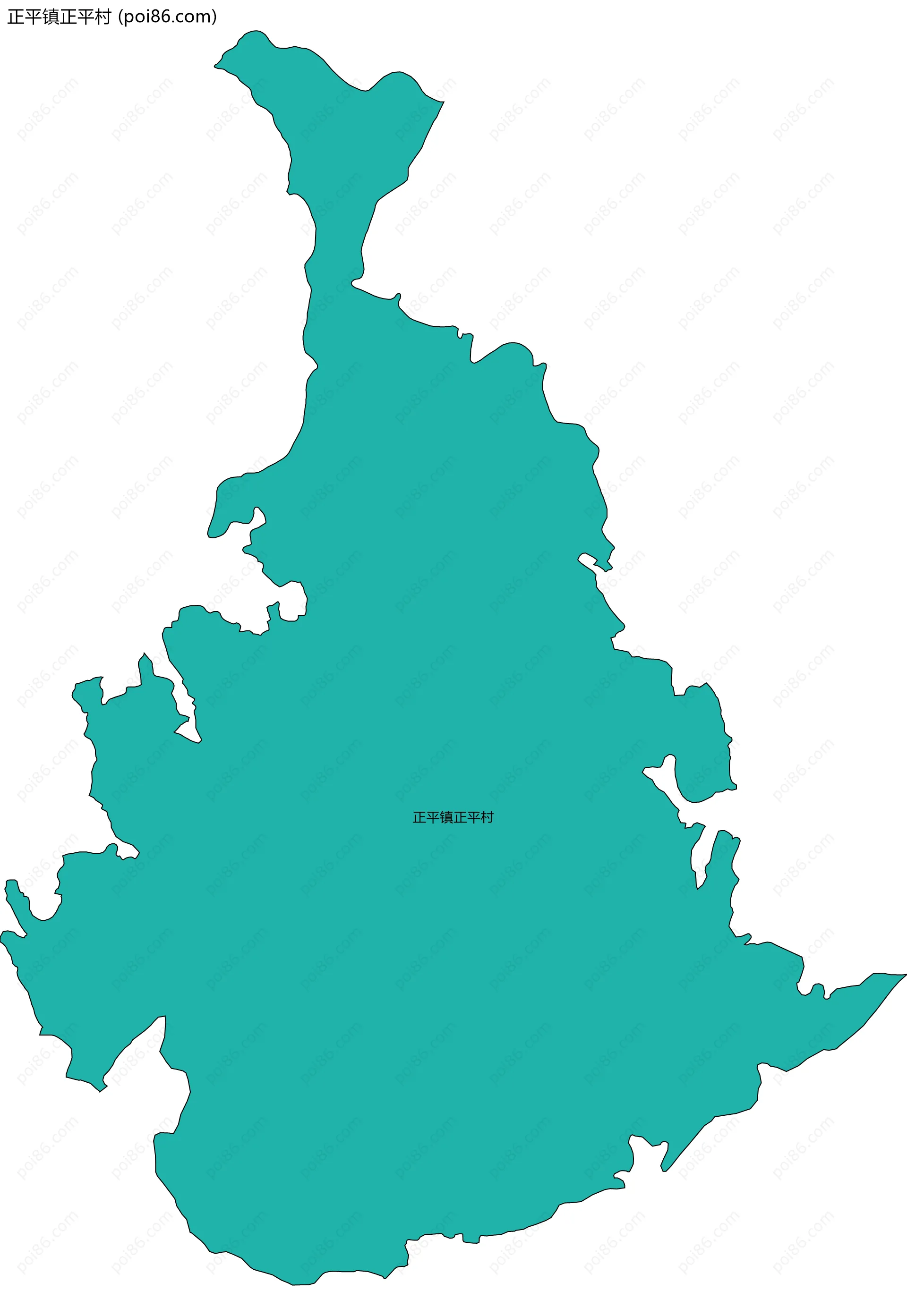 正平镇正平村边界地图