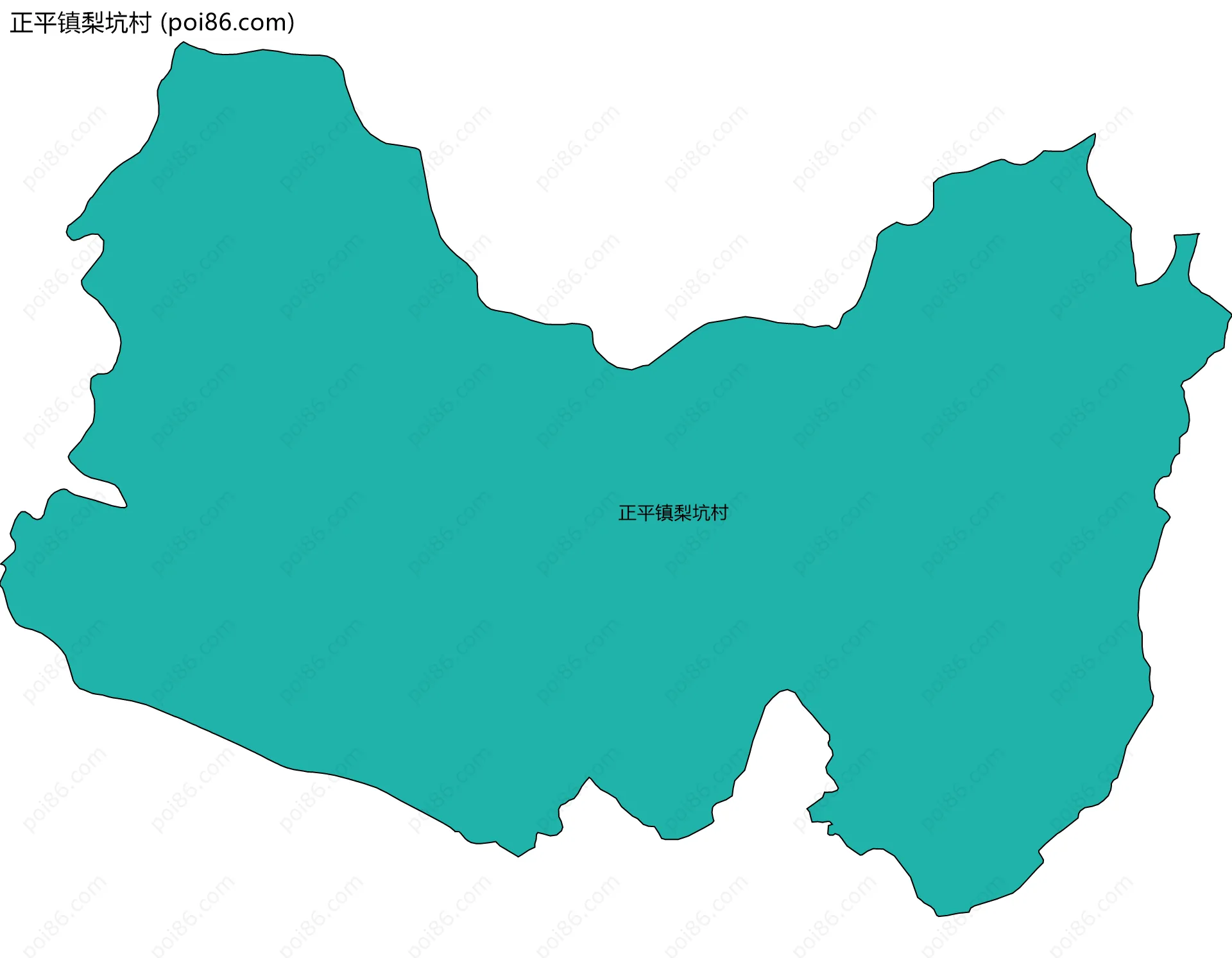 正平镇梨坑村边界地图