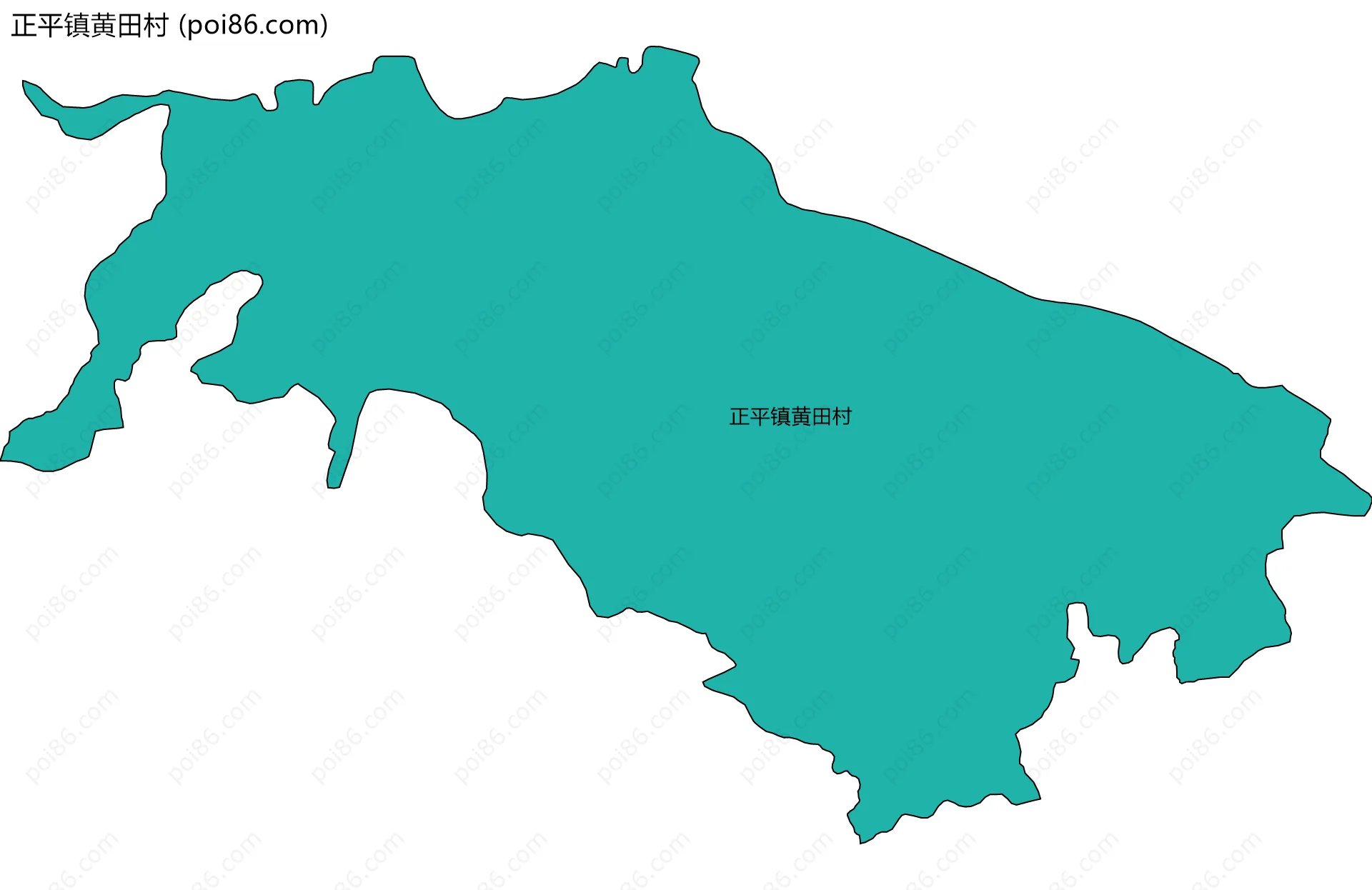 正平镇黄田村边界地图