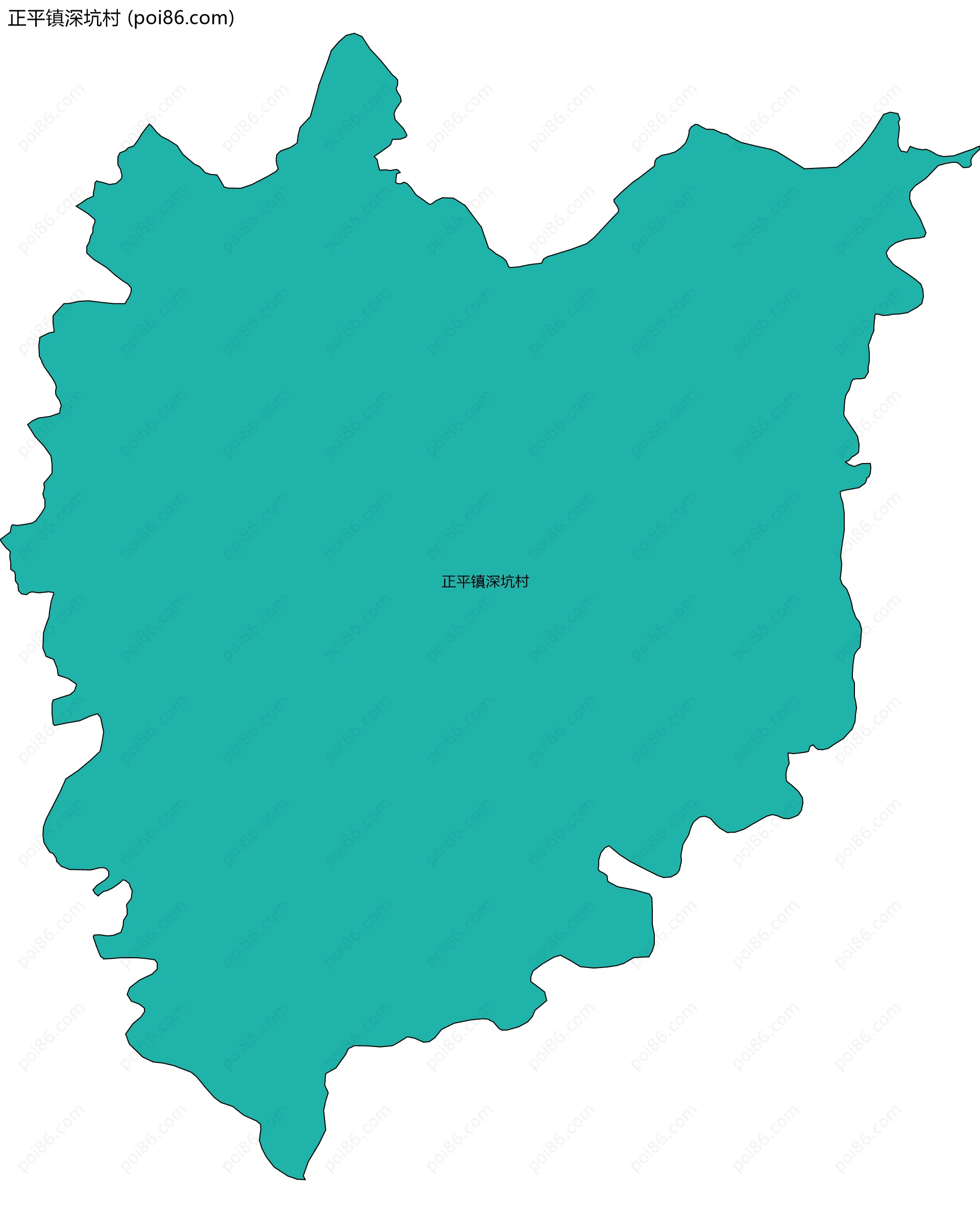 正平镇深坑村边界地图