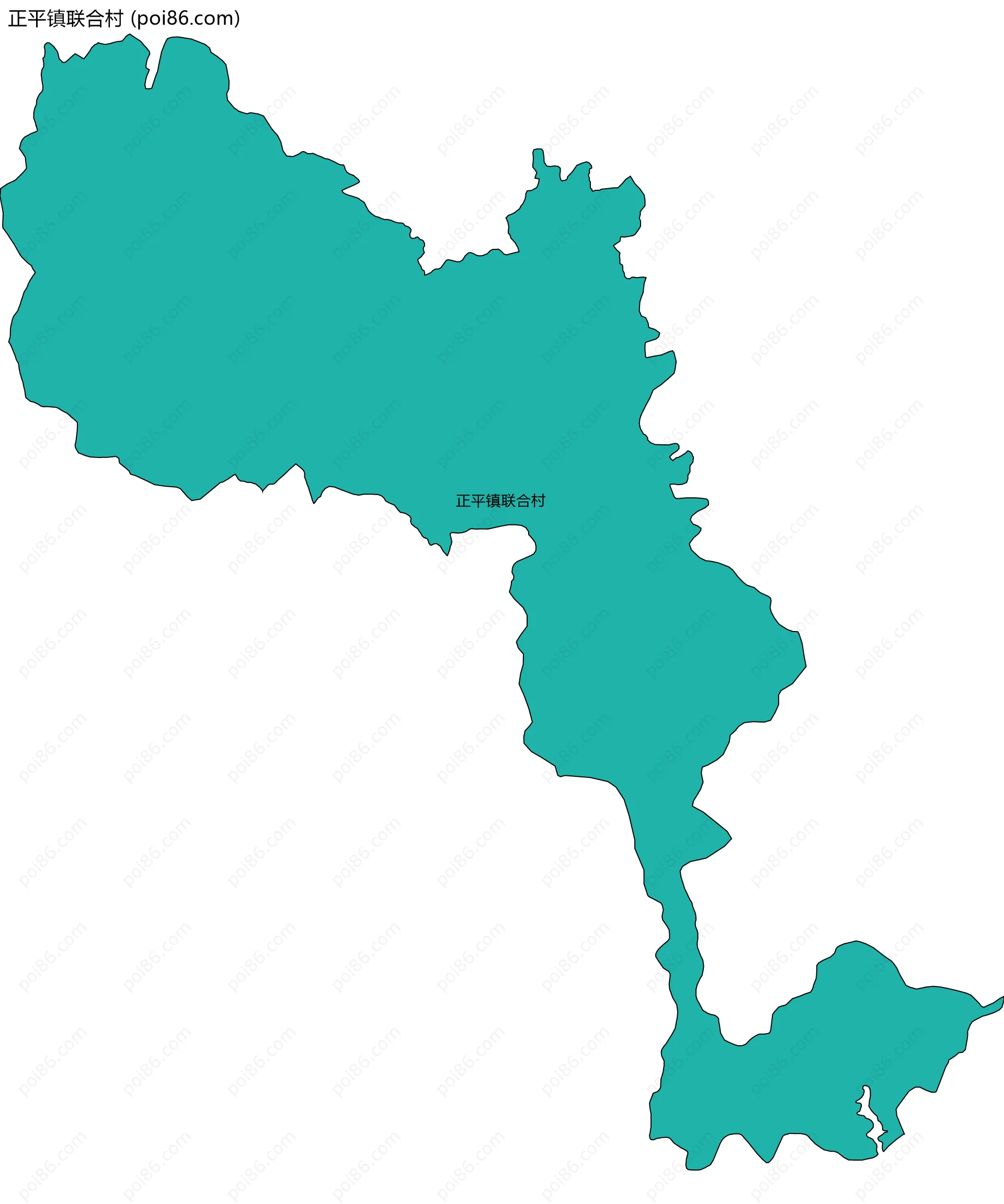 正平镇联合村边界地图