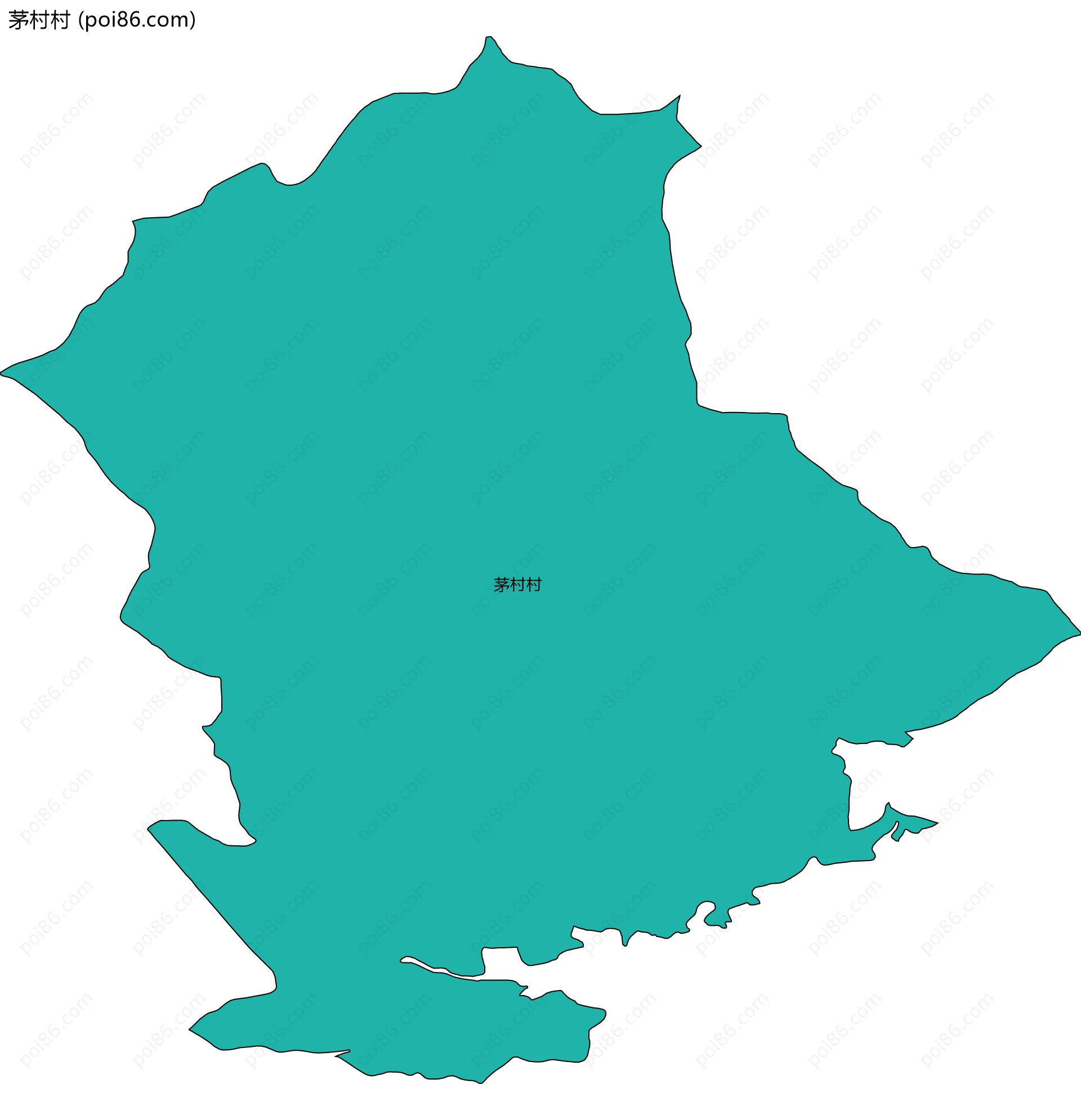 茅村村边界地图