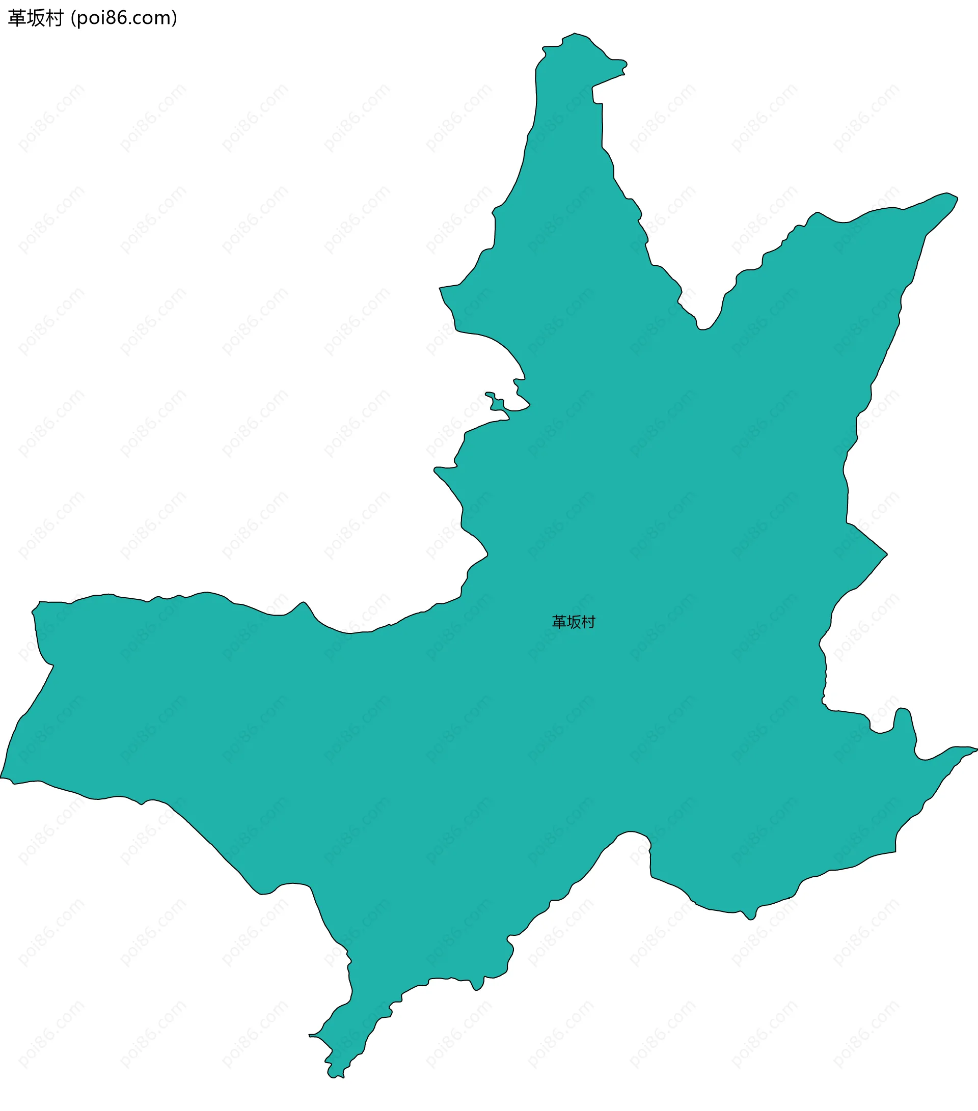 革坂村边界地图