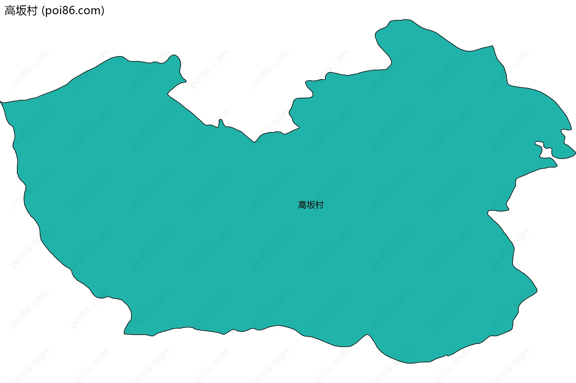 高坂村边界地图