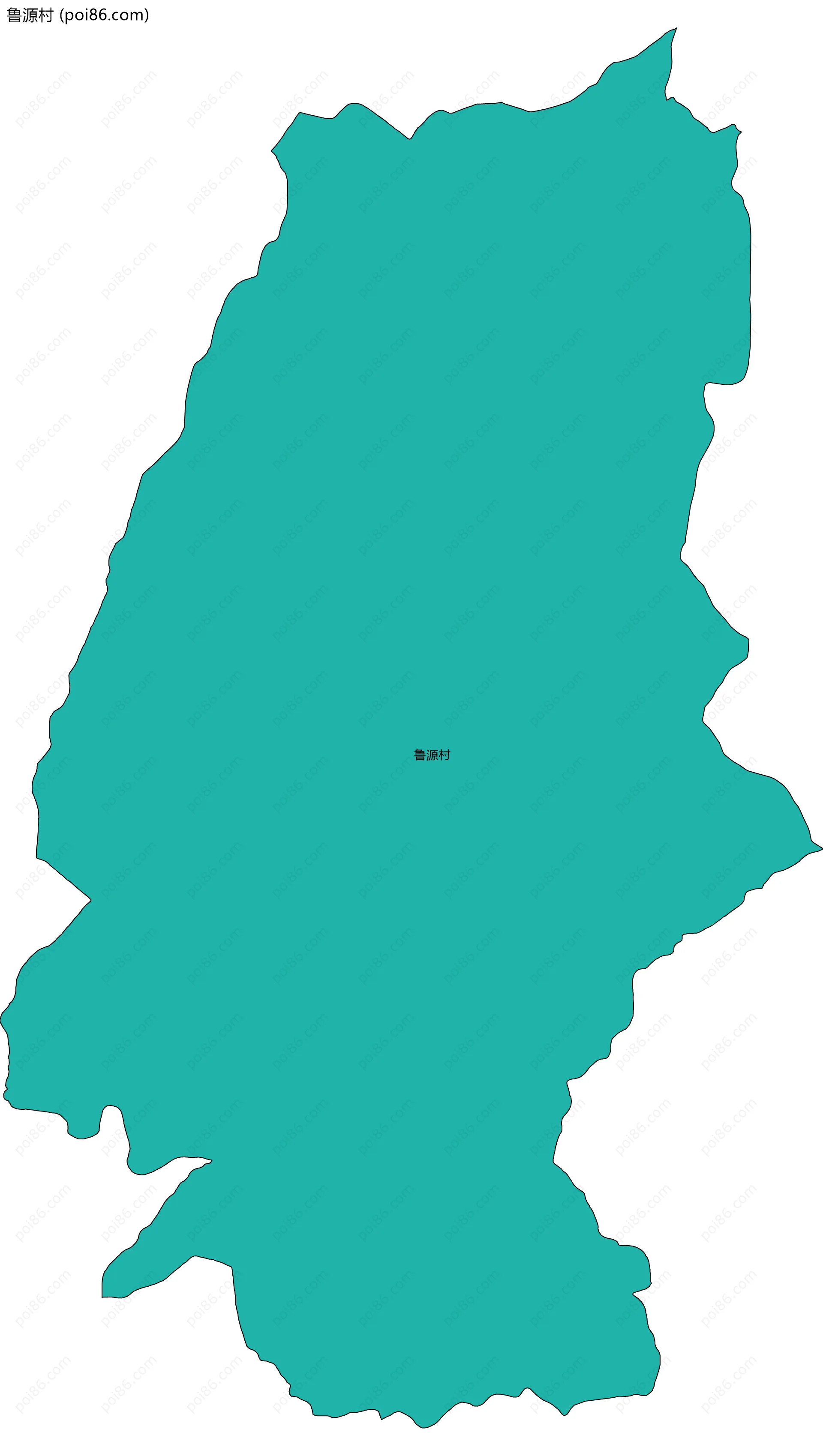 鲁源村边界地图