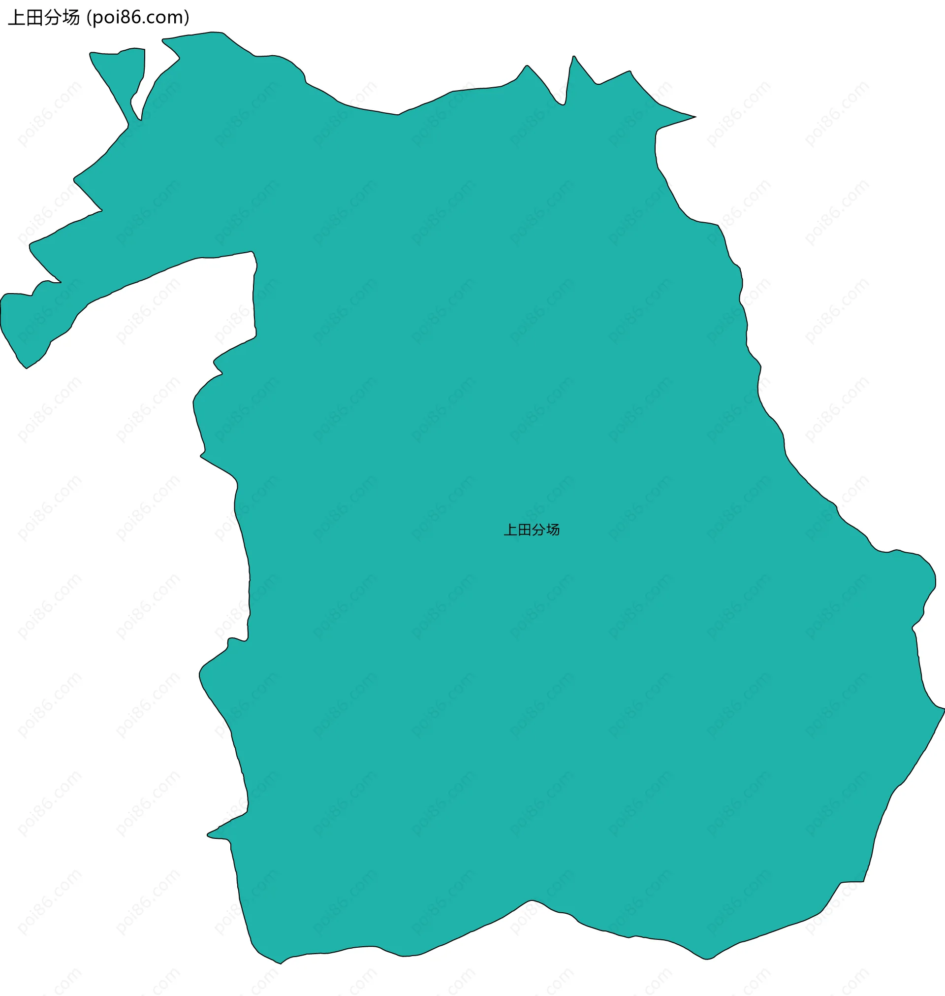 上田分场边界地图
