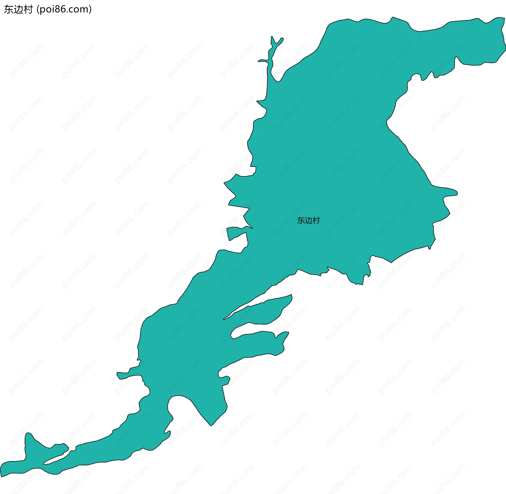 东边村边界地图