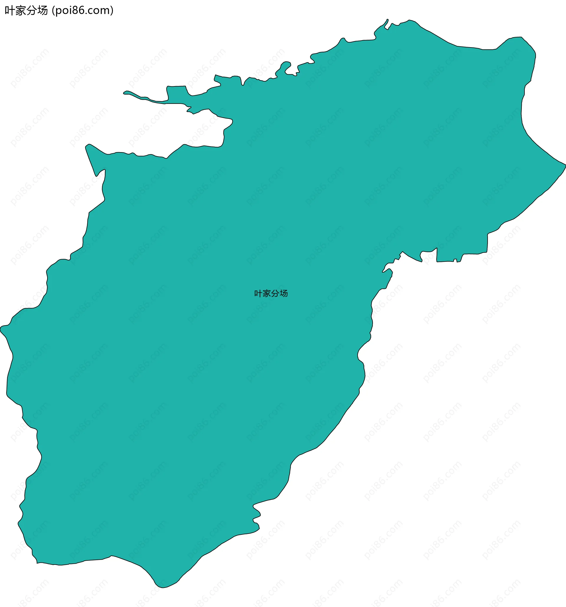 叶家分场边界地图