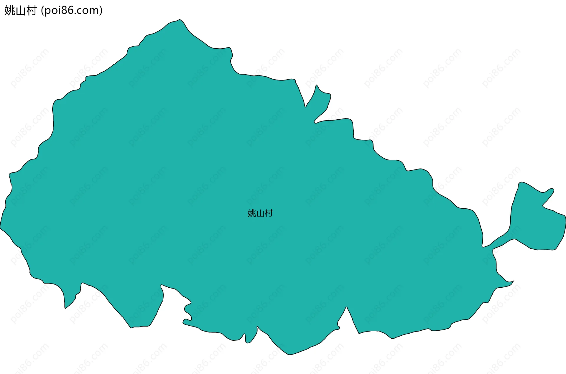 姚山村边界地图