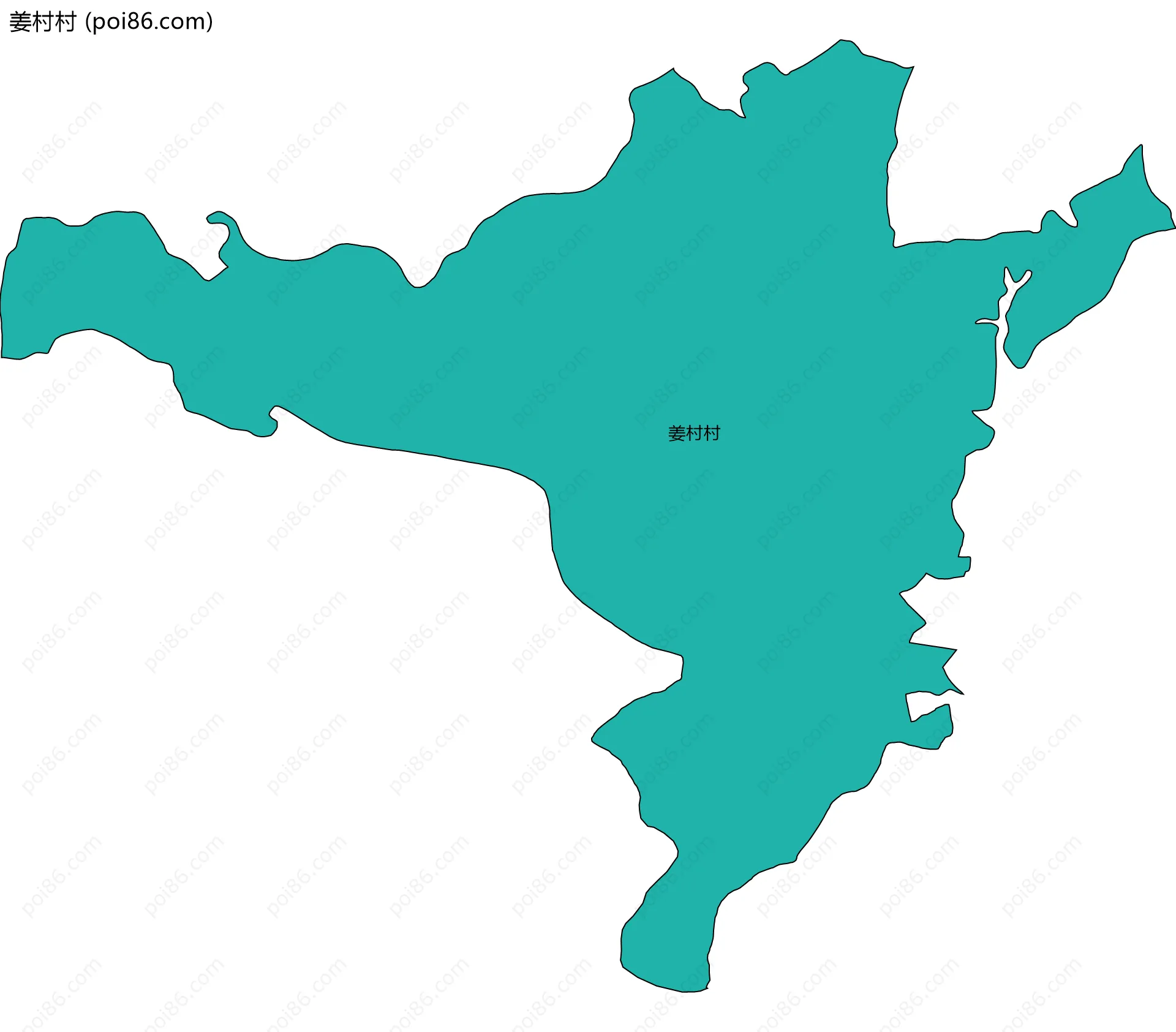 姜村村边界地图