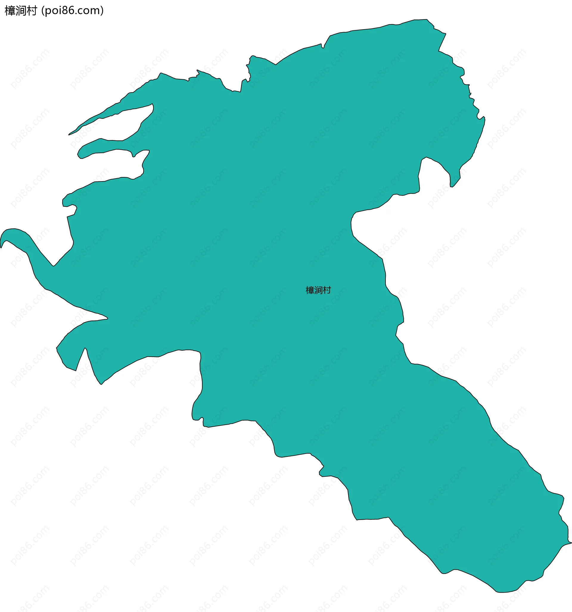 樟涧村边界地图