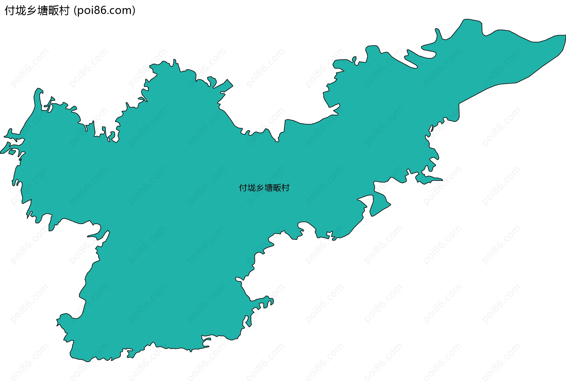 付垅乡塘畈村边界地图