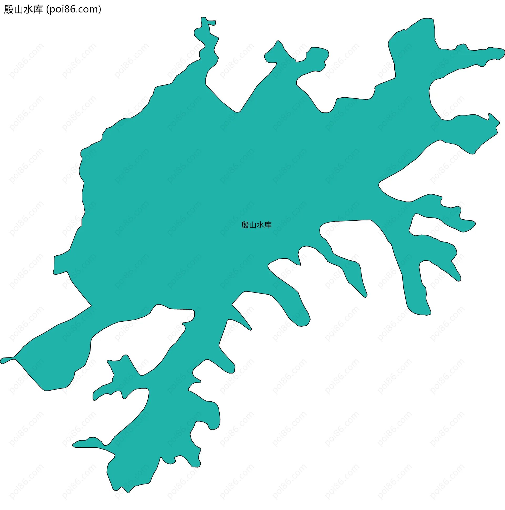 殷山水库边界地图