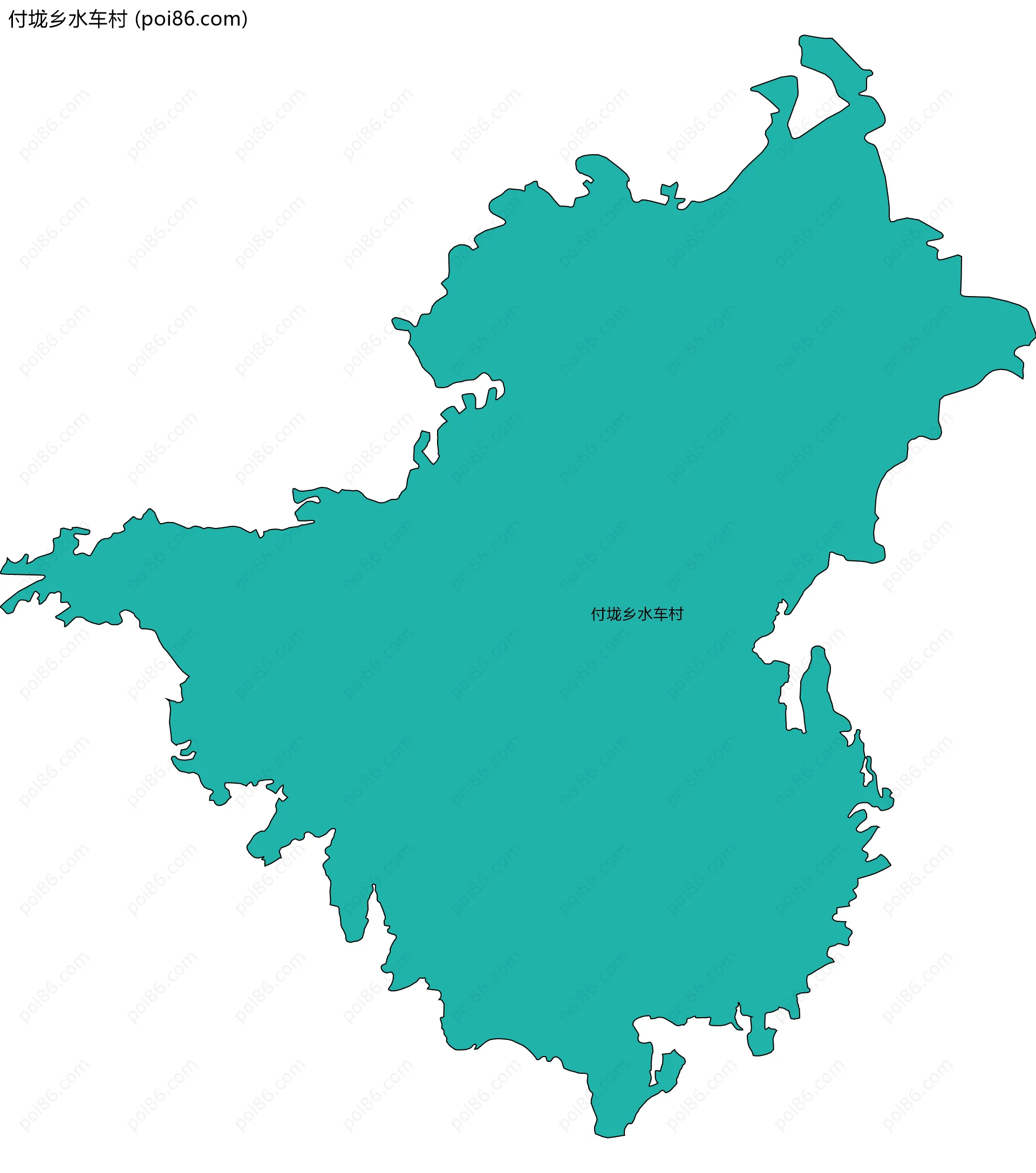 付垅乡水车村边界地图