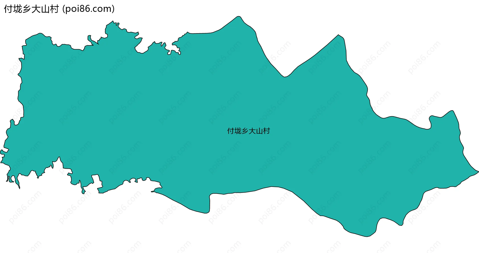 付垅乡大山村边界地图