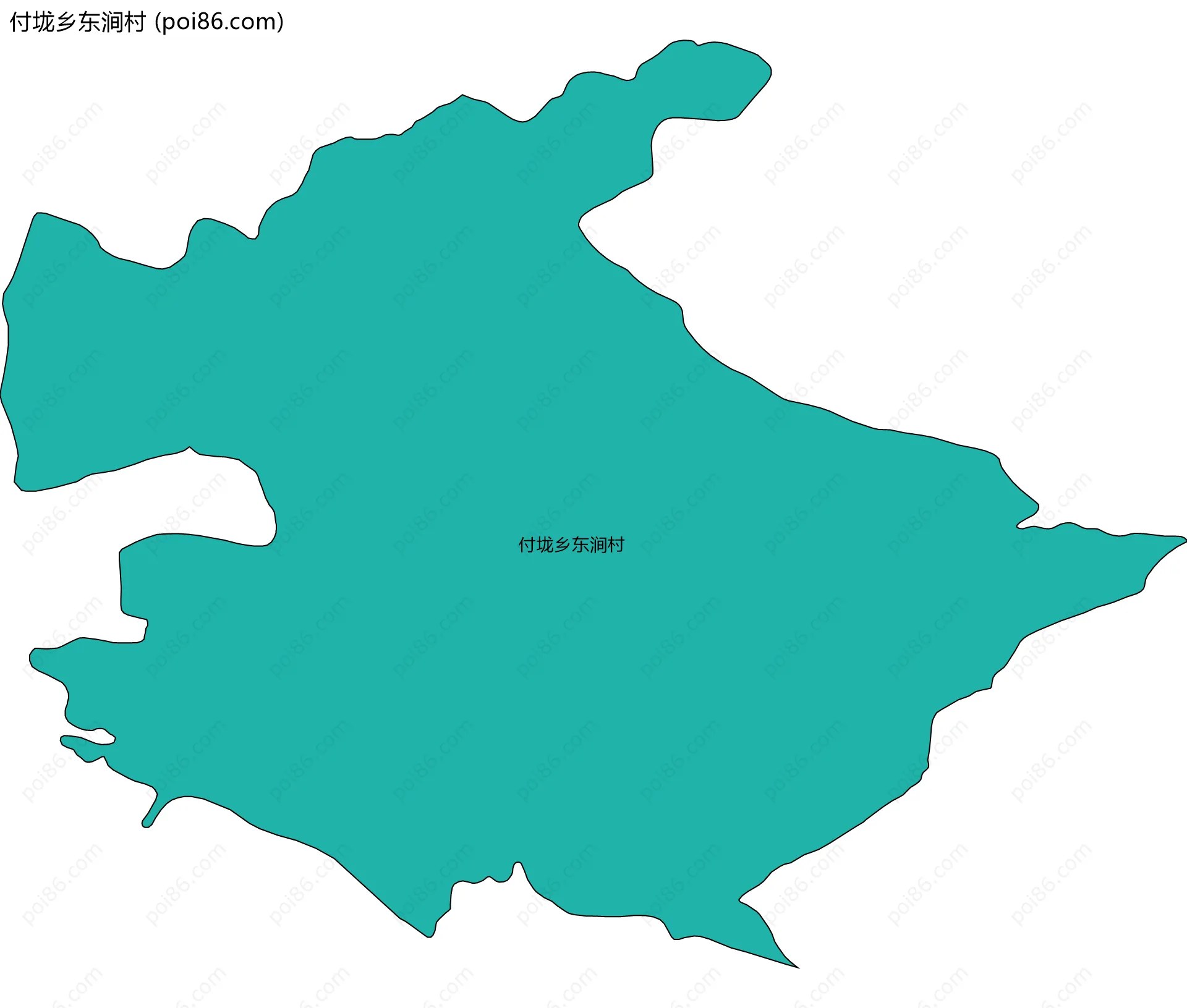 付垅乡东涧村边界地图