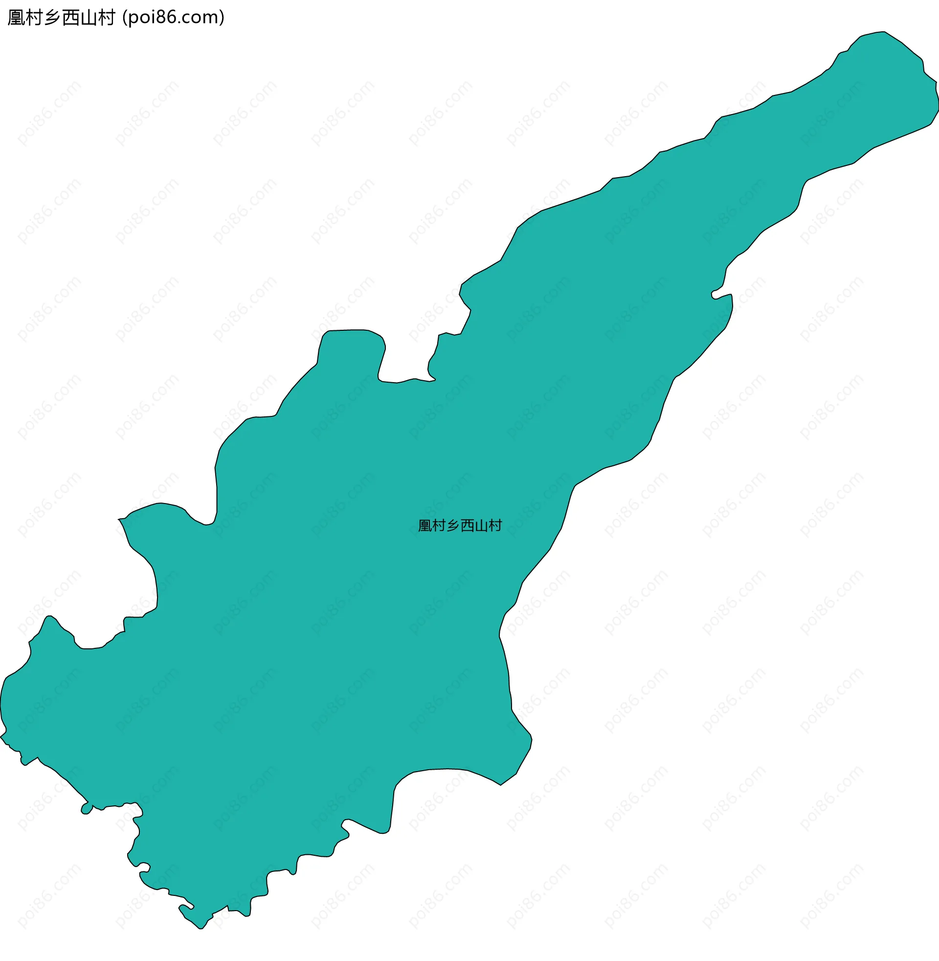凰村乡西山村边界地图