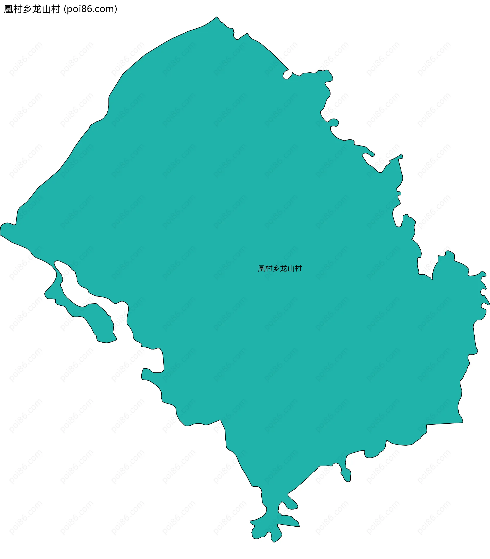 凰村乡龙山村边界地图