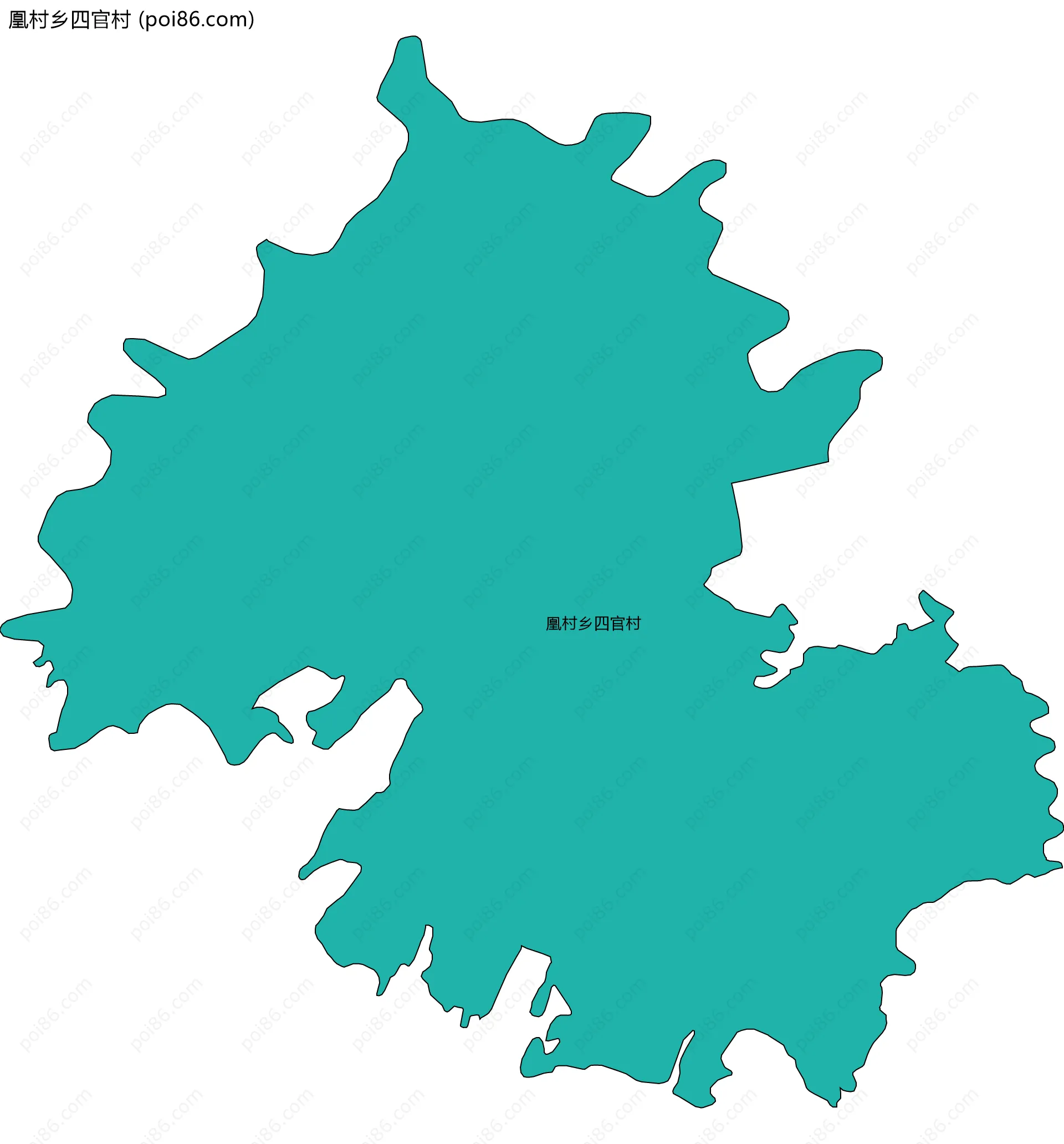 凰村乡四官村边界地图