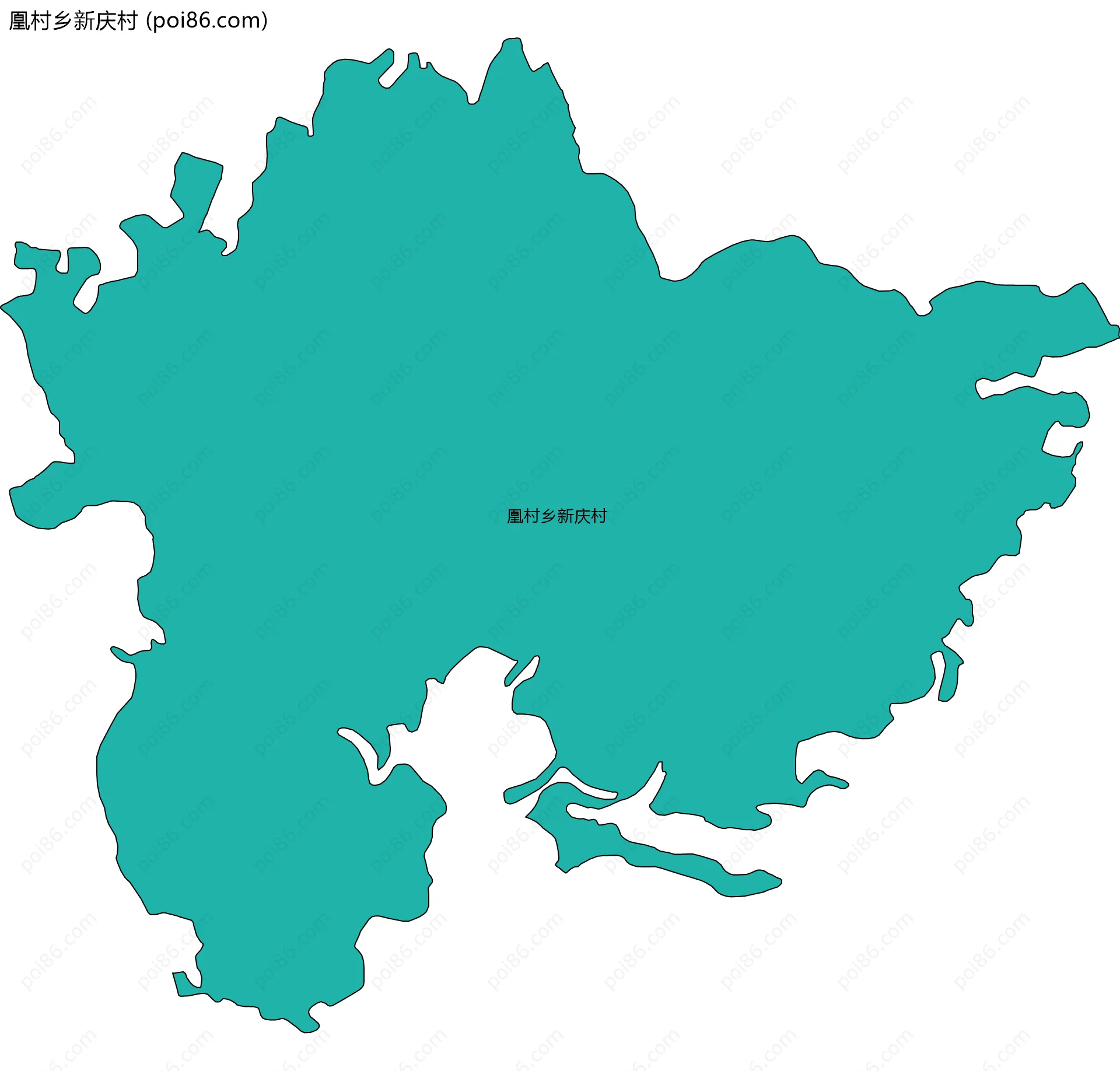 凰村乡新庆村边界地图