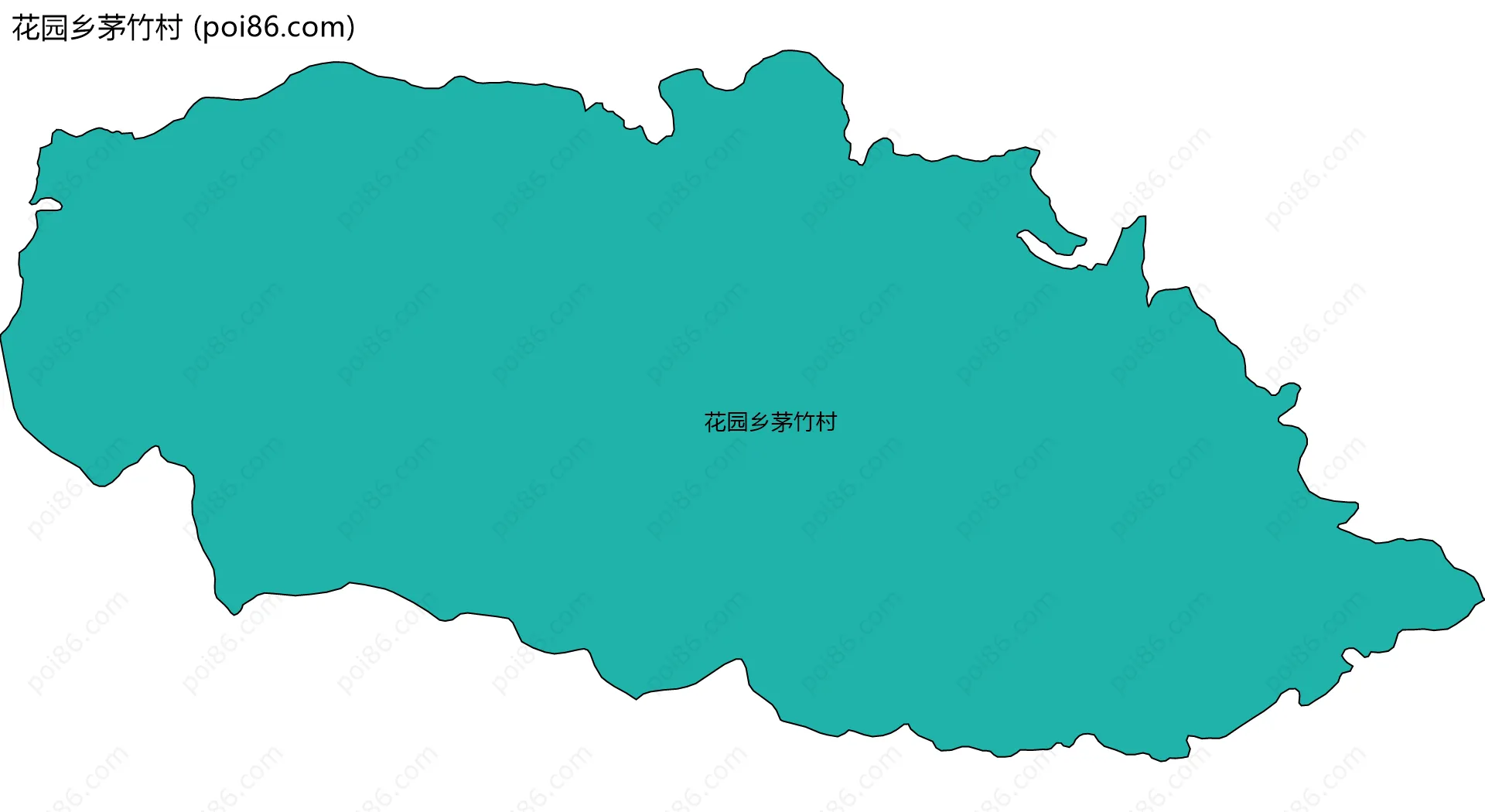 花园乡茅竹村边界地图