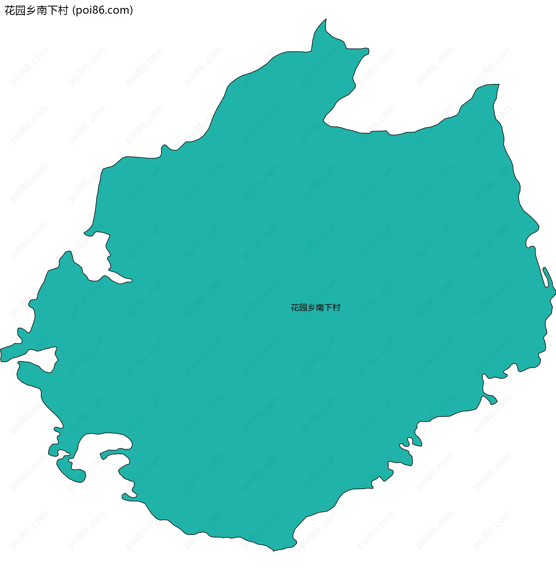 花园乡南下村边界地图