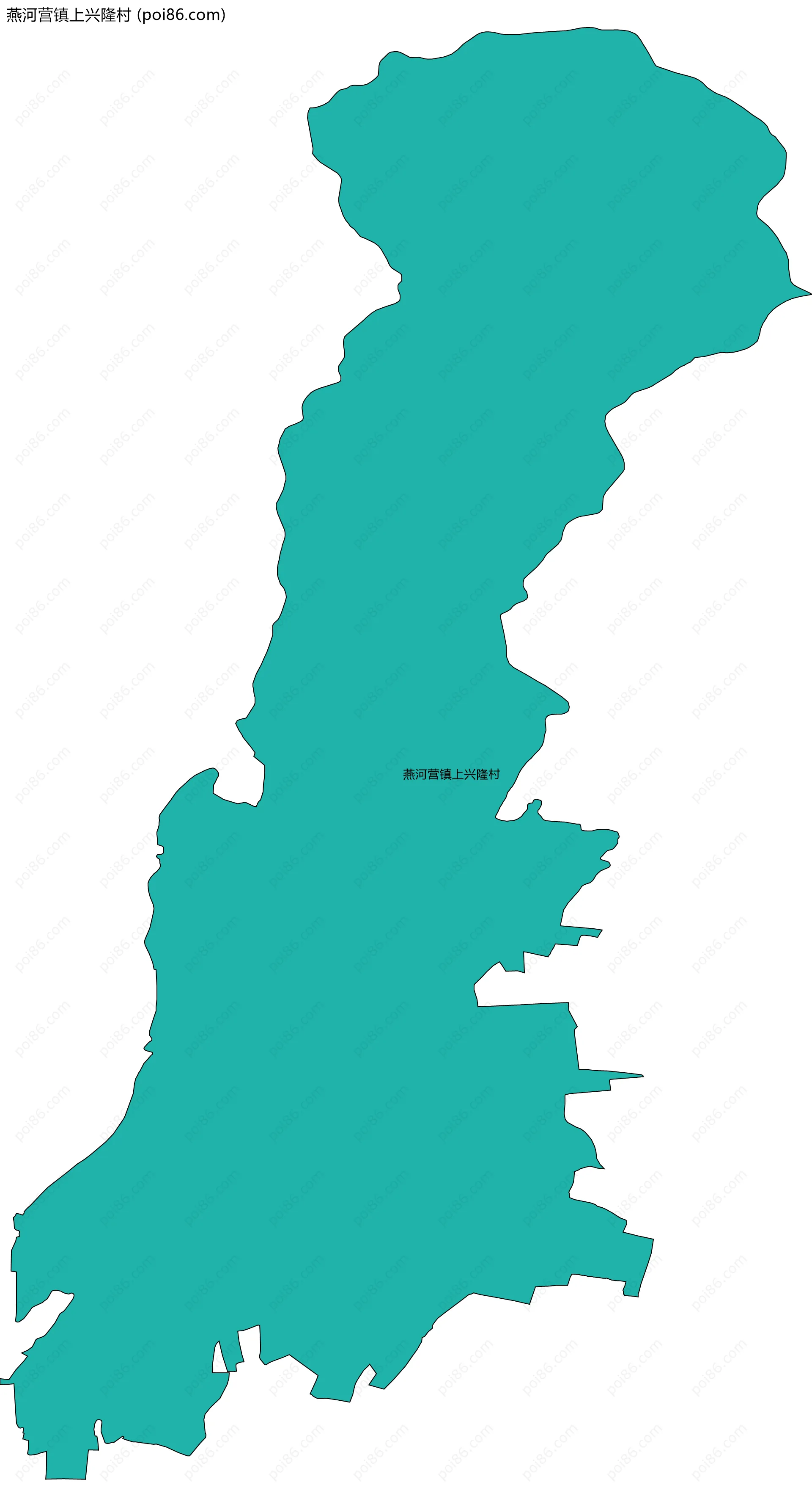 燕河营镇上兴隆村边界地图