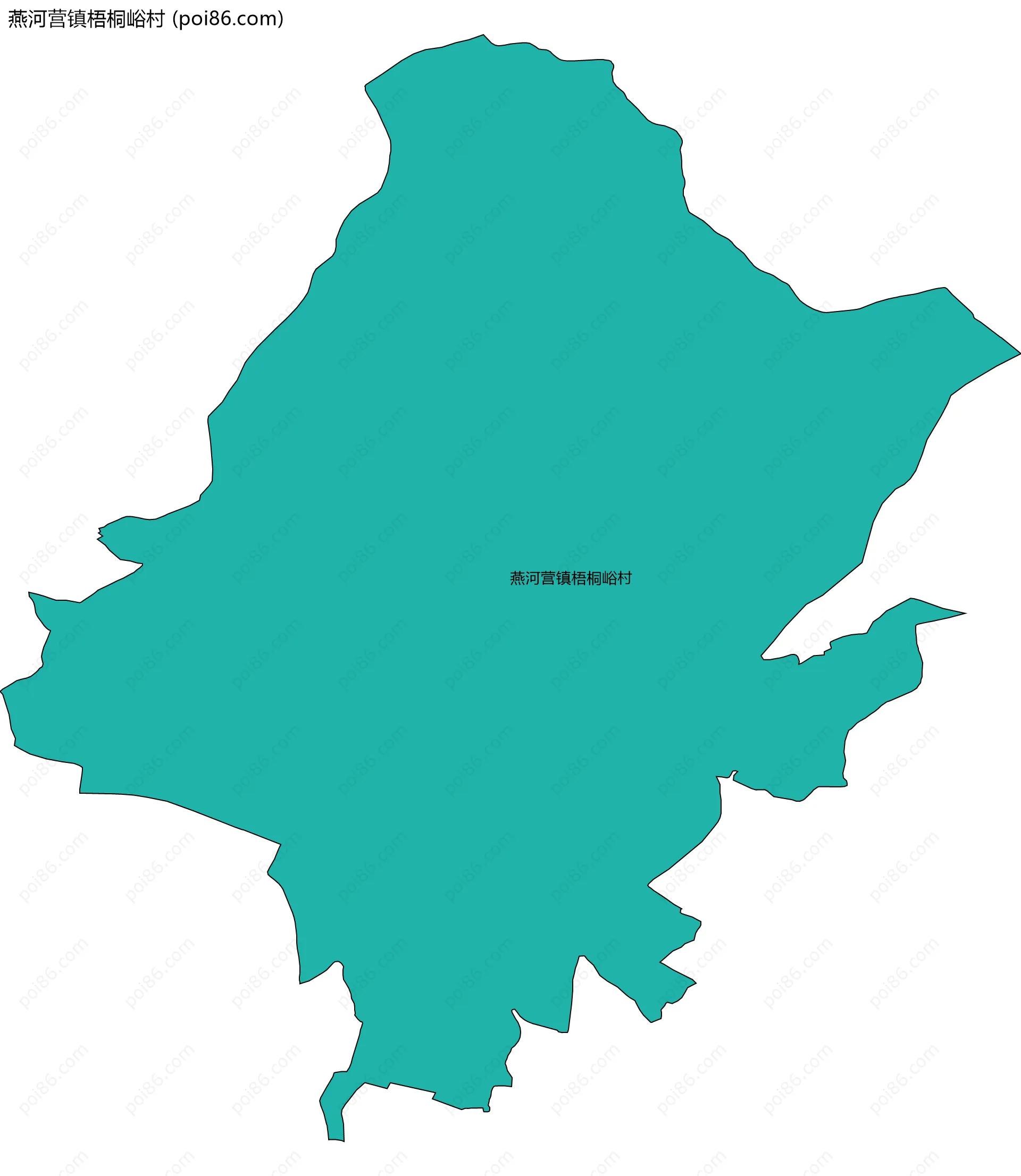 燕河营镇梧桐峪村边界地图