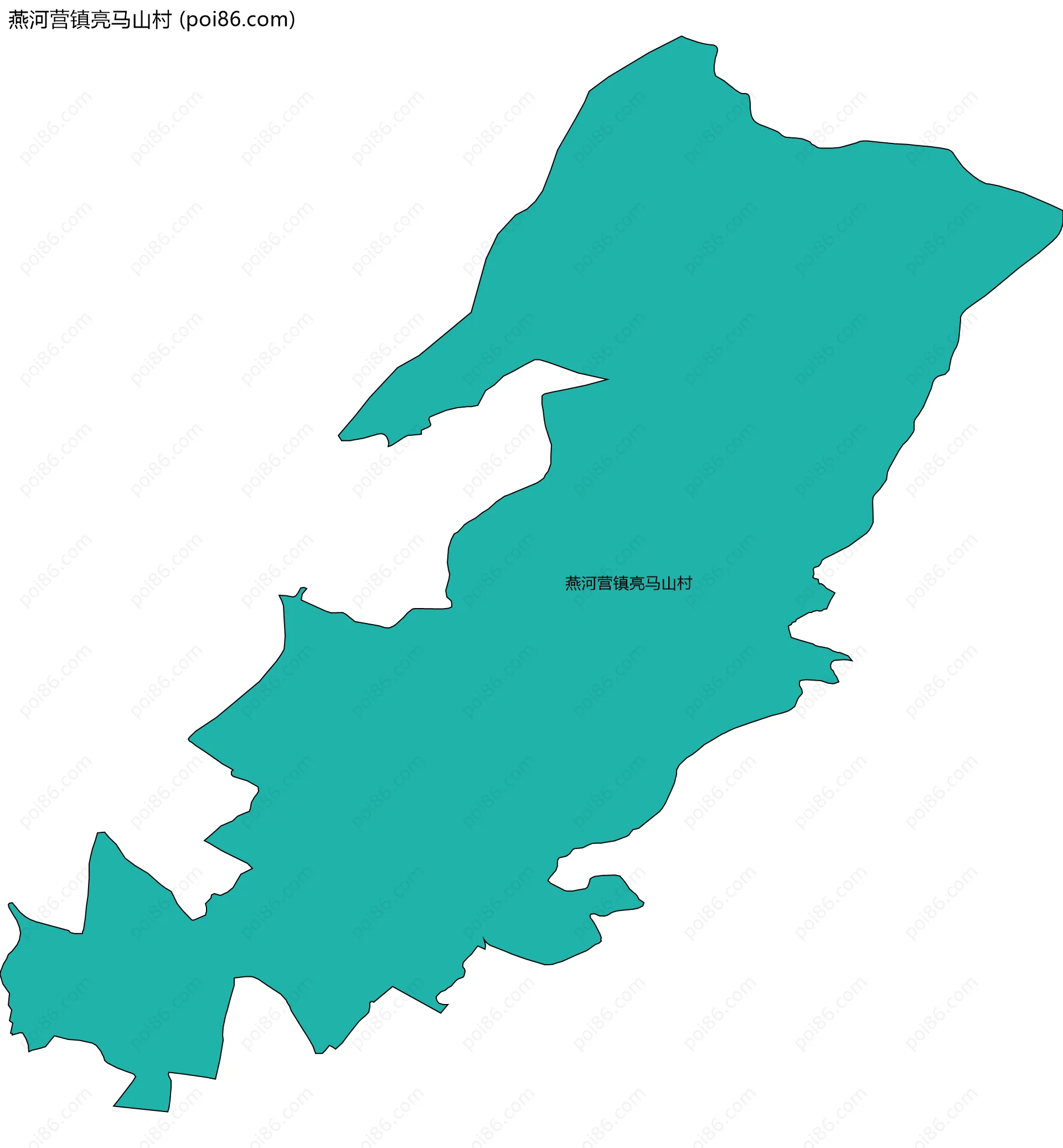 燕河营镇亮马山村边界地图