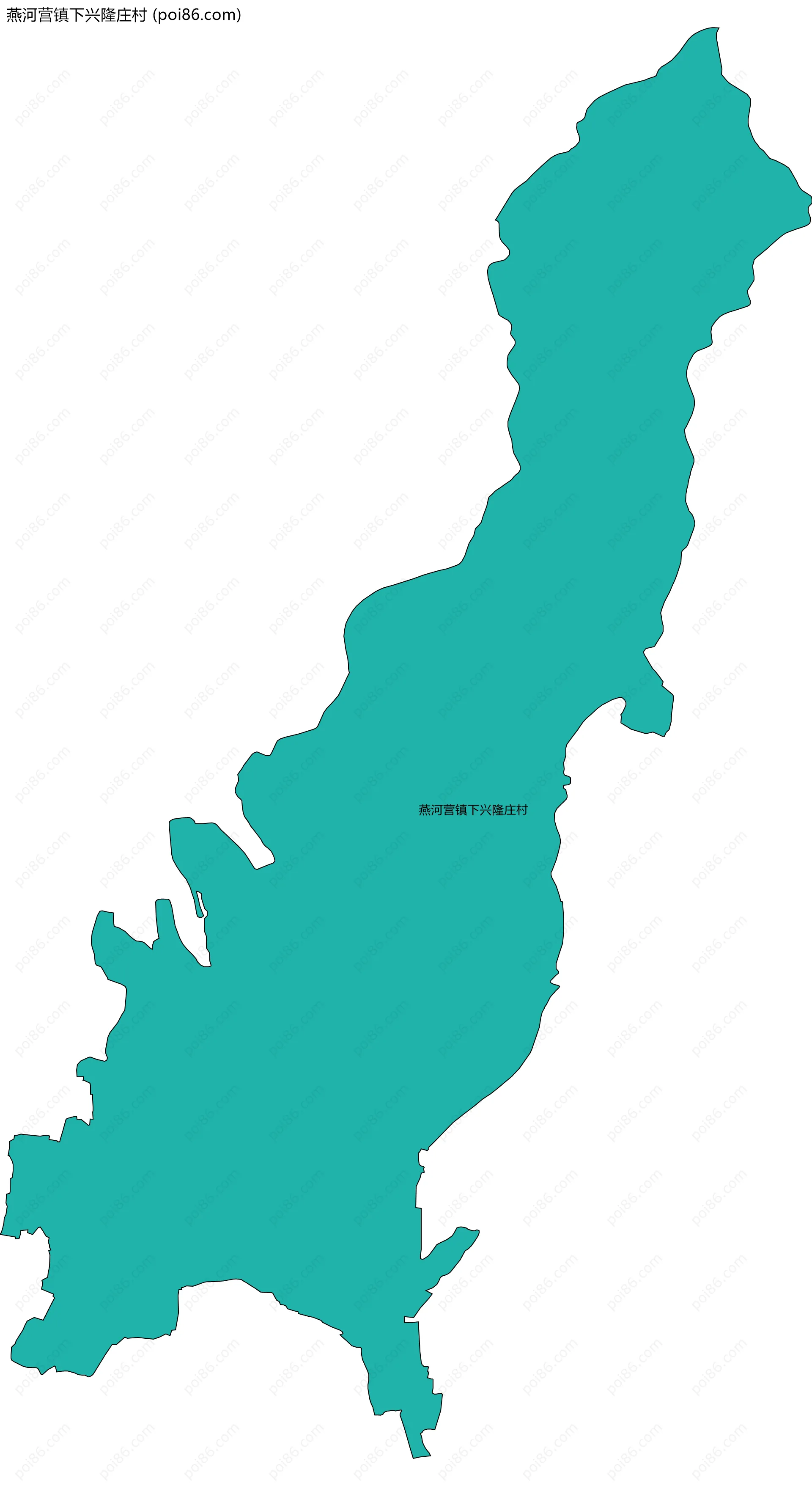 燕河营镇下兴隆庄村边界地图