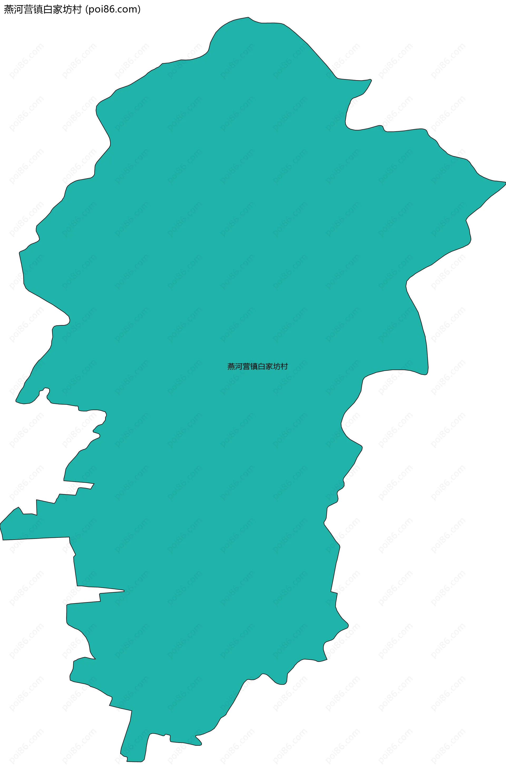 燕河营镇白家坊村边界地图