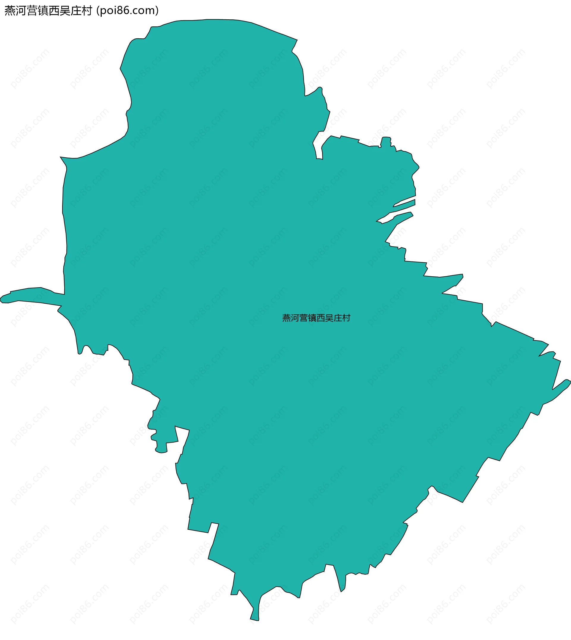燕河营镇西吴庄村边界地图