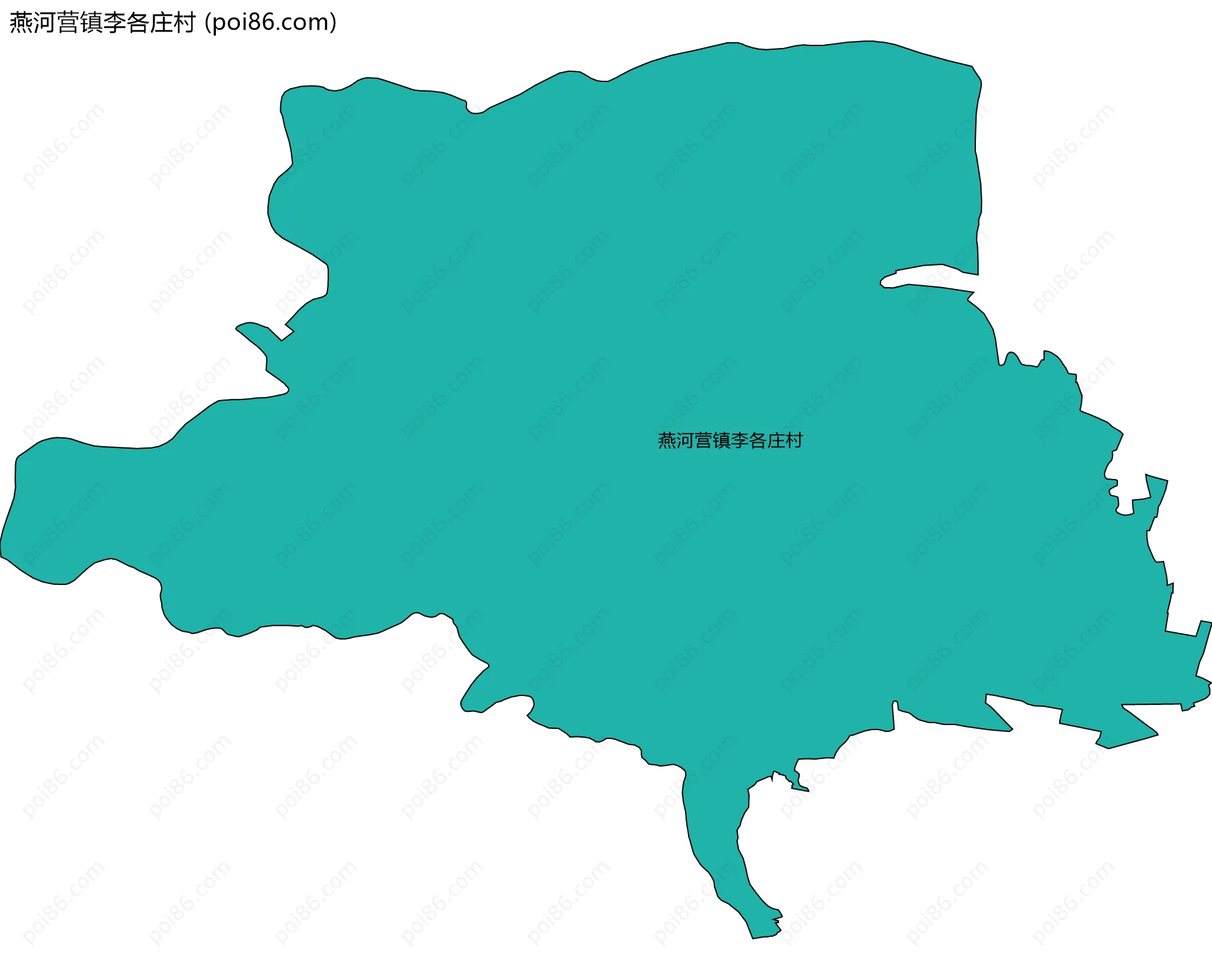 燕河营镇李各庄村边界地图