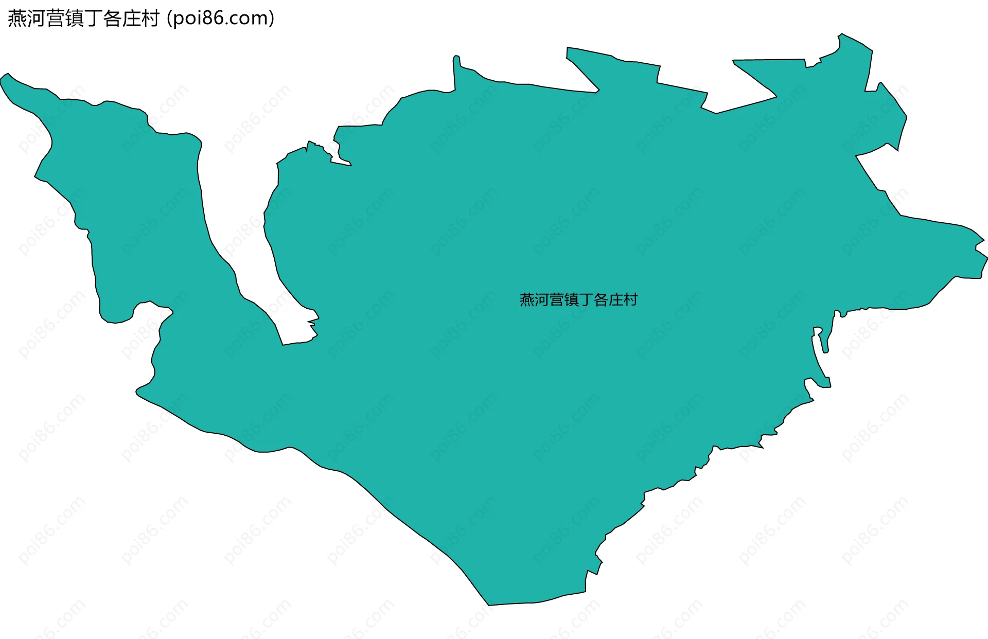 燕河营镇丁各庄村边界地图