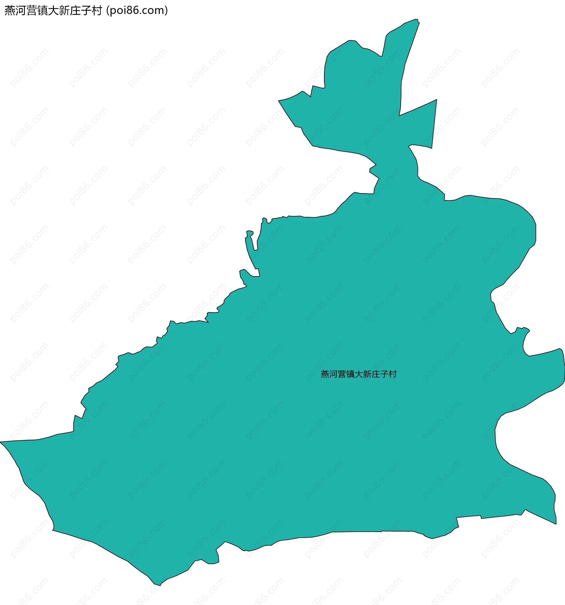 燕河营镇大新庄子村边界地图