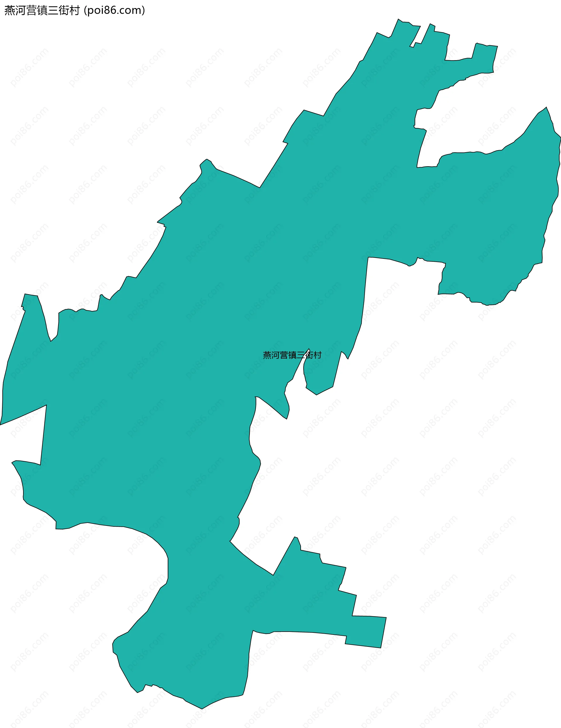 燕河营镇三街村边界地图