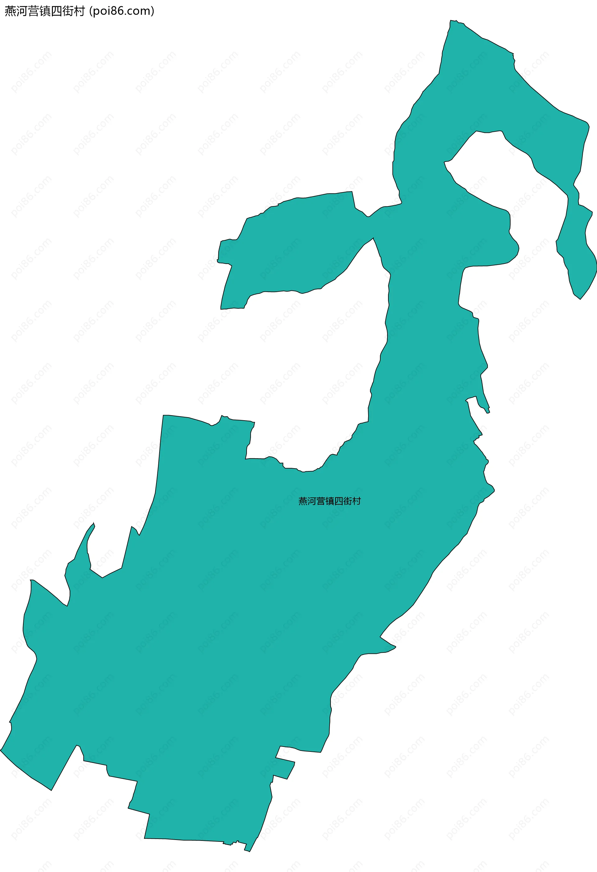 燕河营镇四街村边界地图