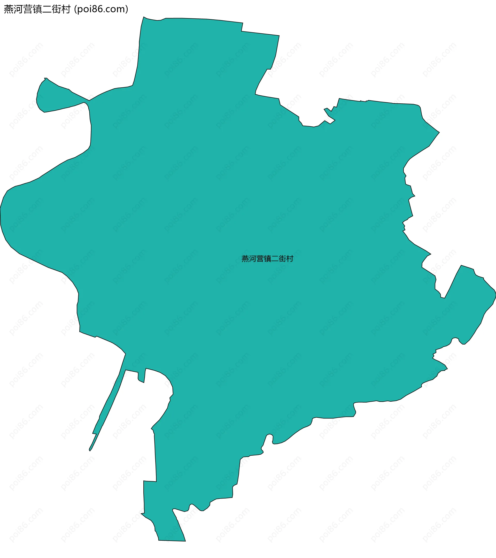 燕河营镇二街村边界地图