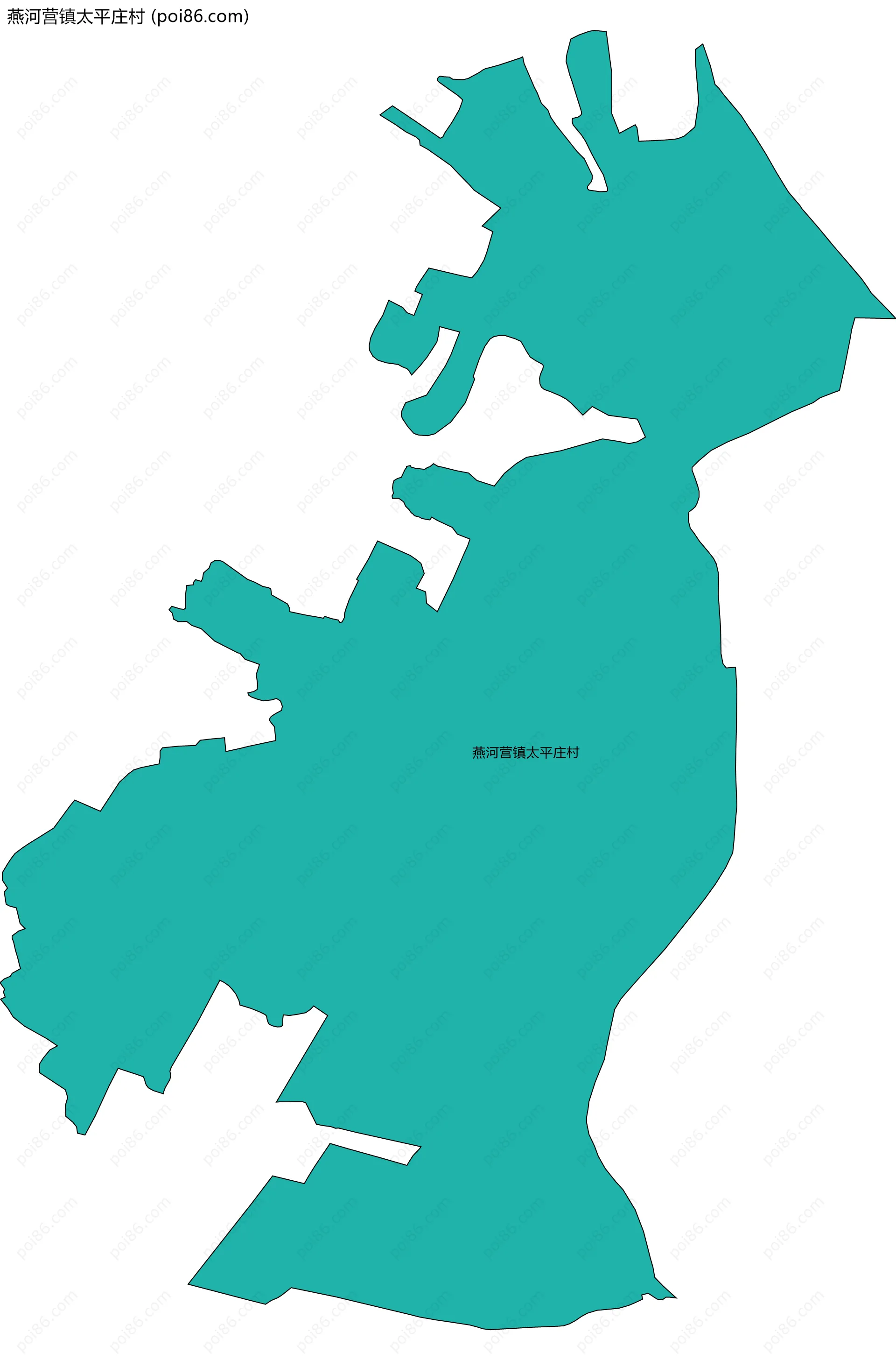 燕河营镇太平庄村边界地图