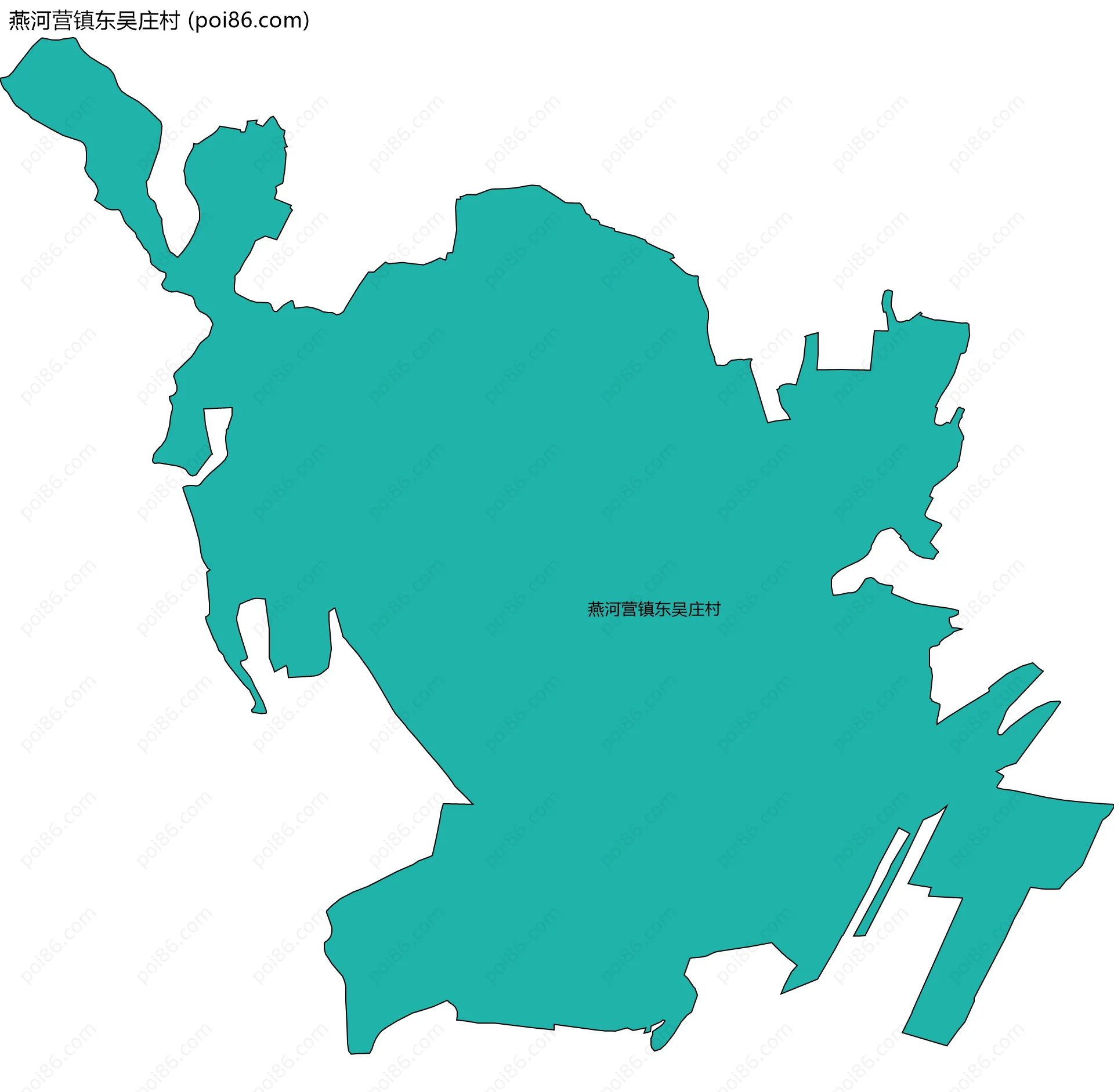 燕河营镇东吴庄村边界地图