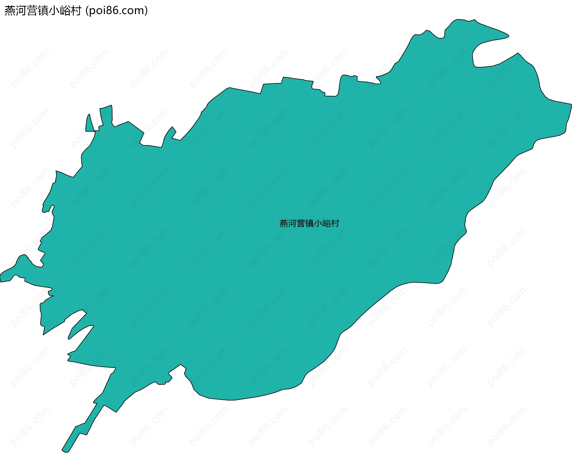 燕河营镇小峪村边界地图