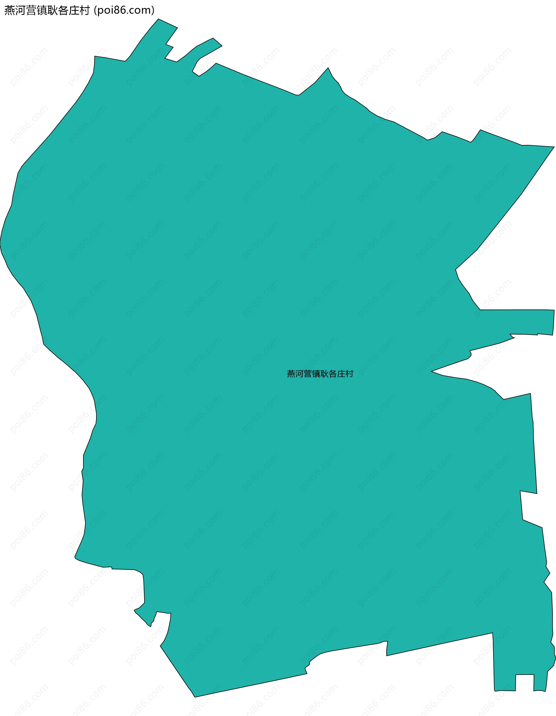 燕河营镇耿各庄村边界地图