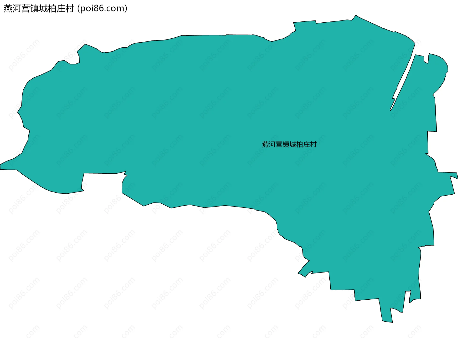 燕河营镇城柏庄村边界地图
