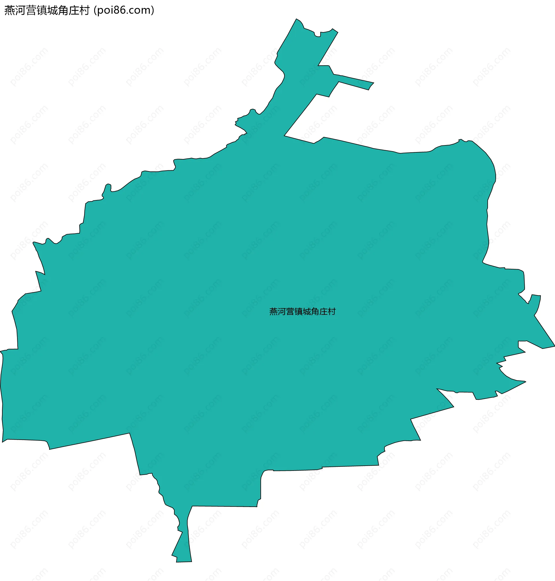 燕河营镇城角庄村边界地图