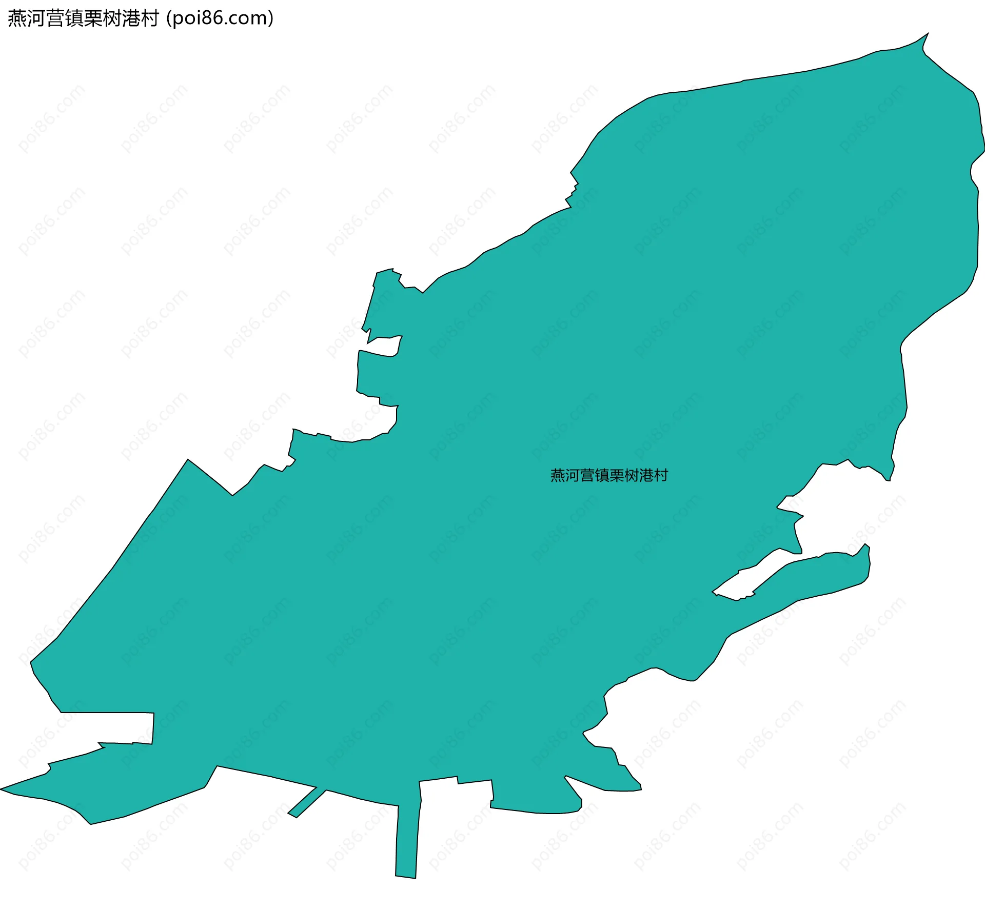 燕河营镇栗树港村边界地图