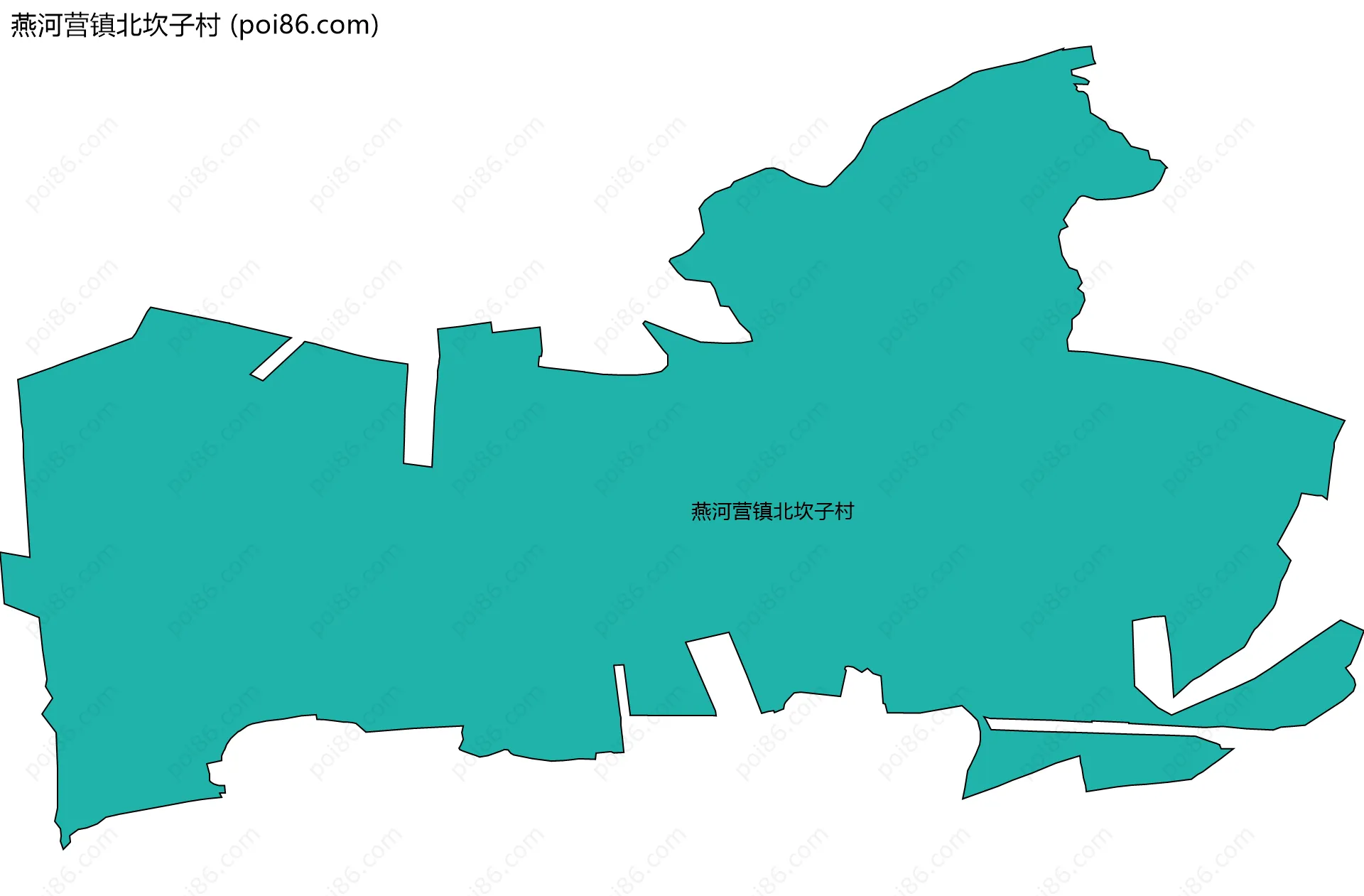 燕河营镇北坎子村边界地图